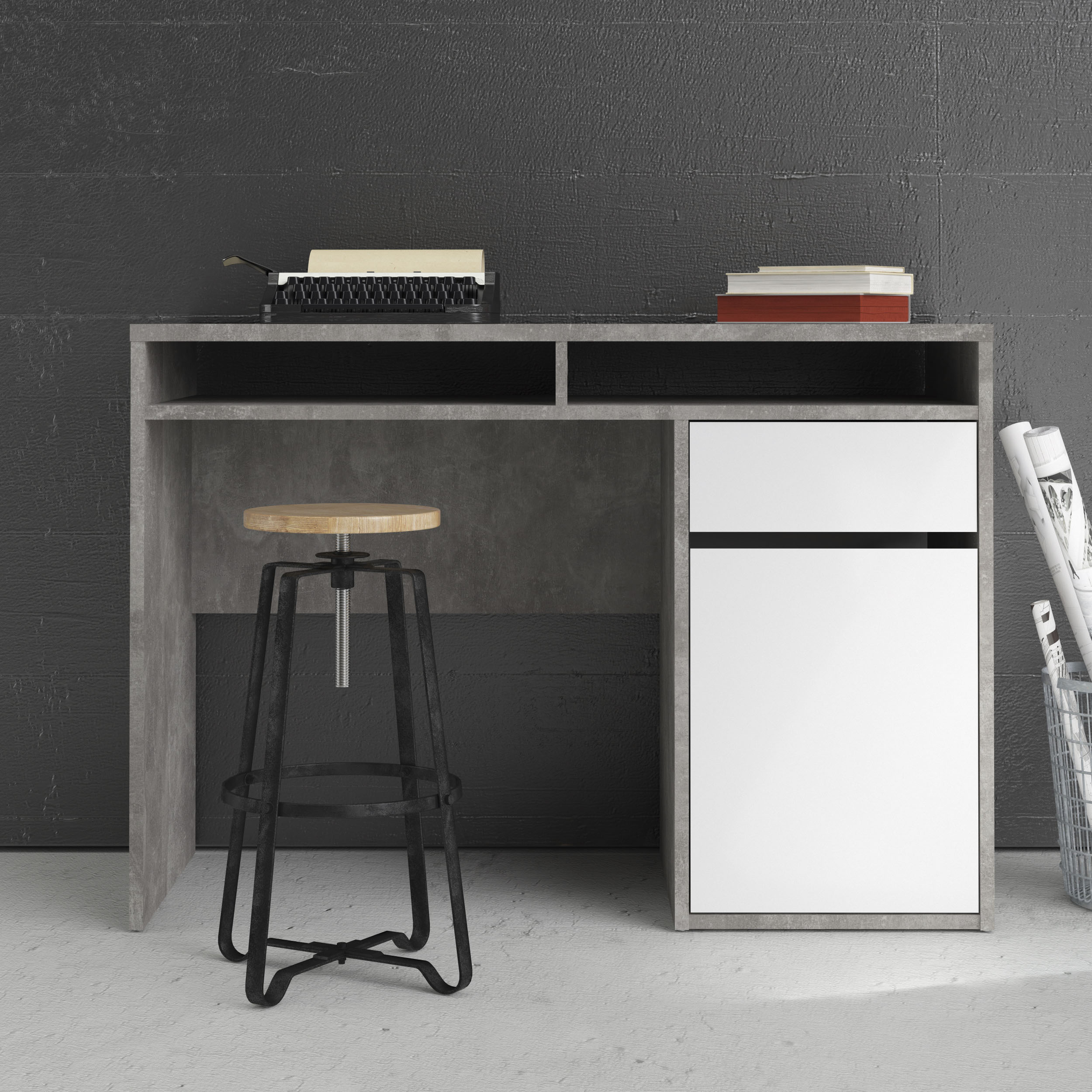 Home affaire Schreibtisch "Plus" mit vielen Stauraummöglichkeiten, zeitloses Design