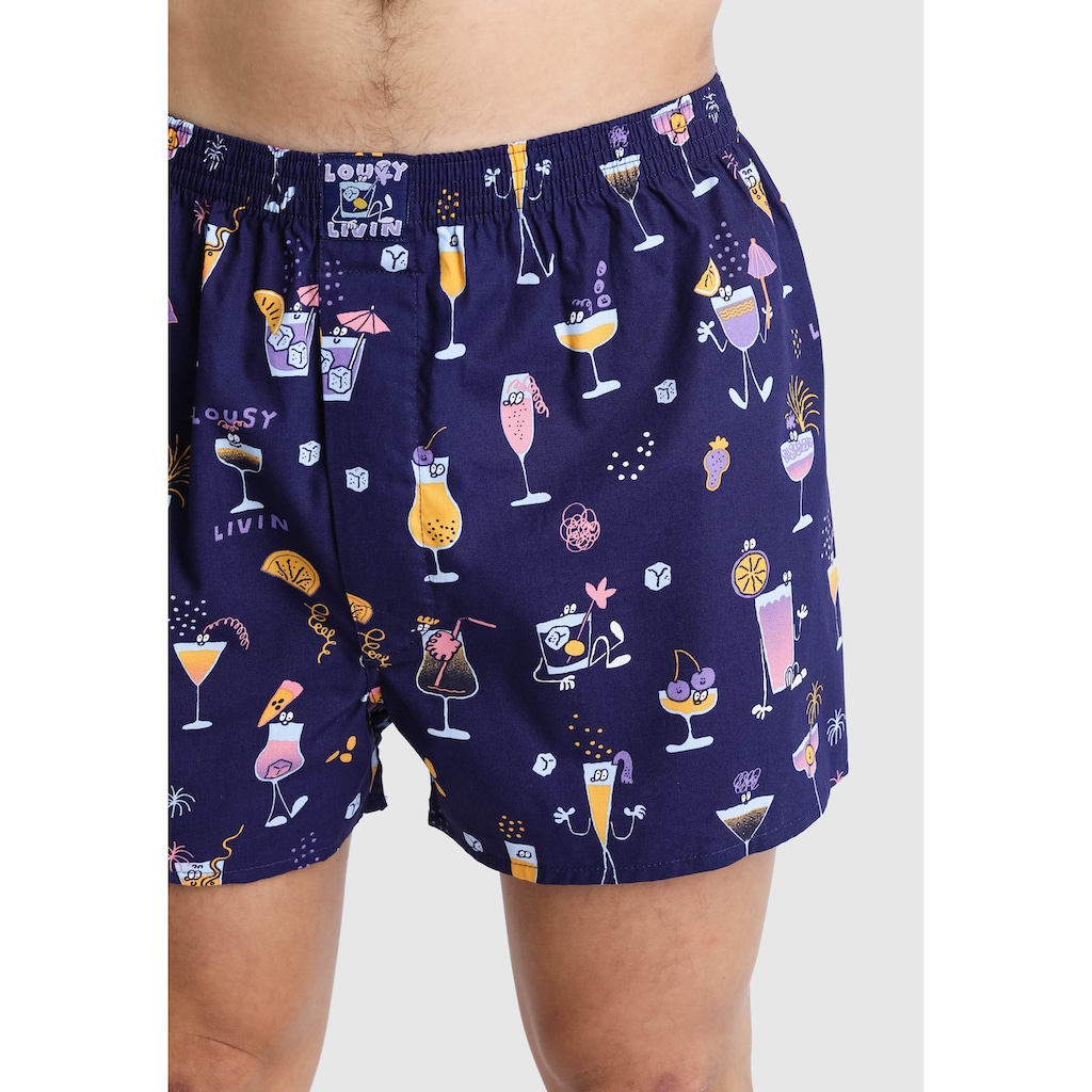 Lousy Livin Boxershorts »Coconut & Cocktails«, mit buntem Allover-Print