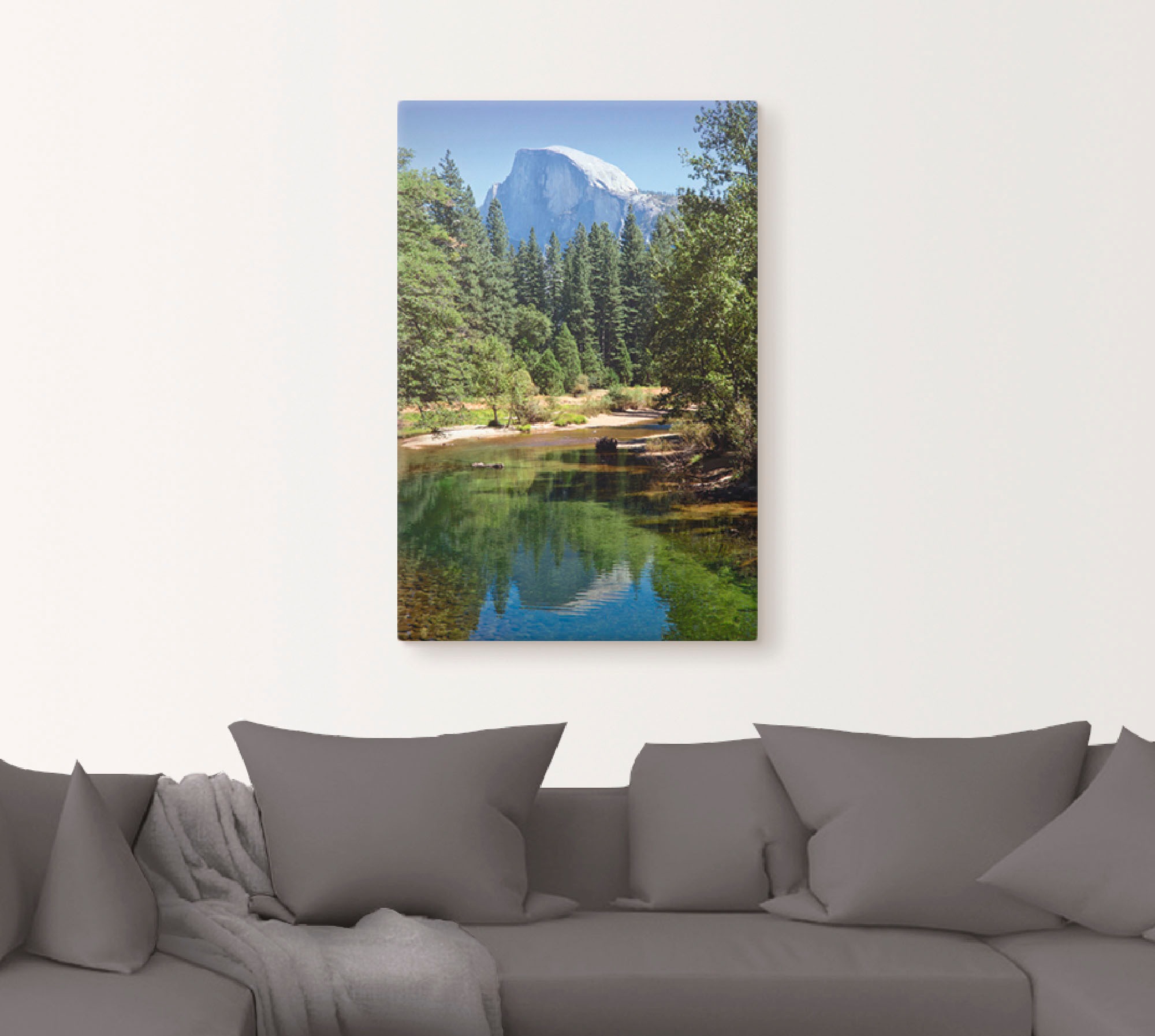 Artland Wandbild »Yosemite Valley Half Dome River of Mercy«, Gewässer, (1 St.), als Alubild, Outdoorbild, Leinwandbild, Poster in verschied. Größen