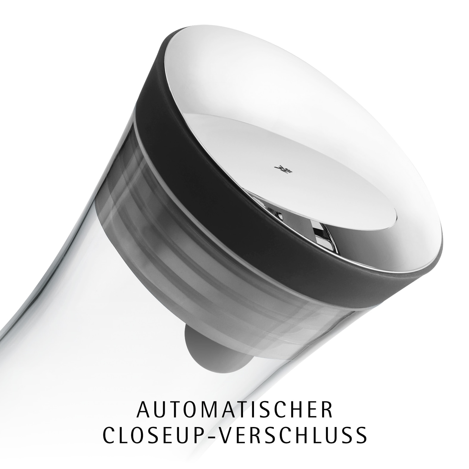 WMF Wasserkaraffe »Basic für Kalt- und Warmgetränke, Silikonrand, 1 l Fassungsvermögen« Close-Up-Verschluss ink. integriertem Sieb, spülmaschinengeeignet