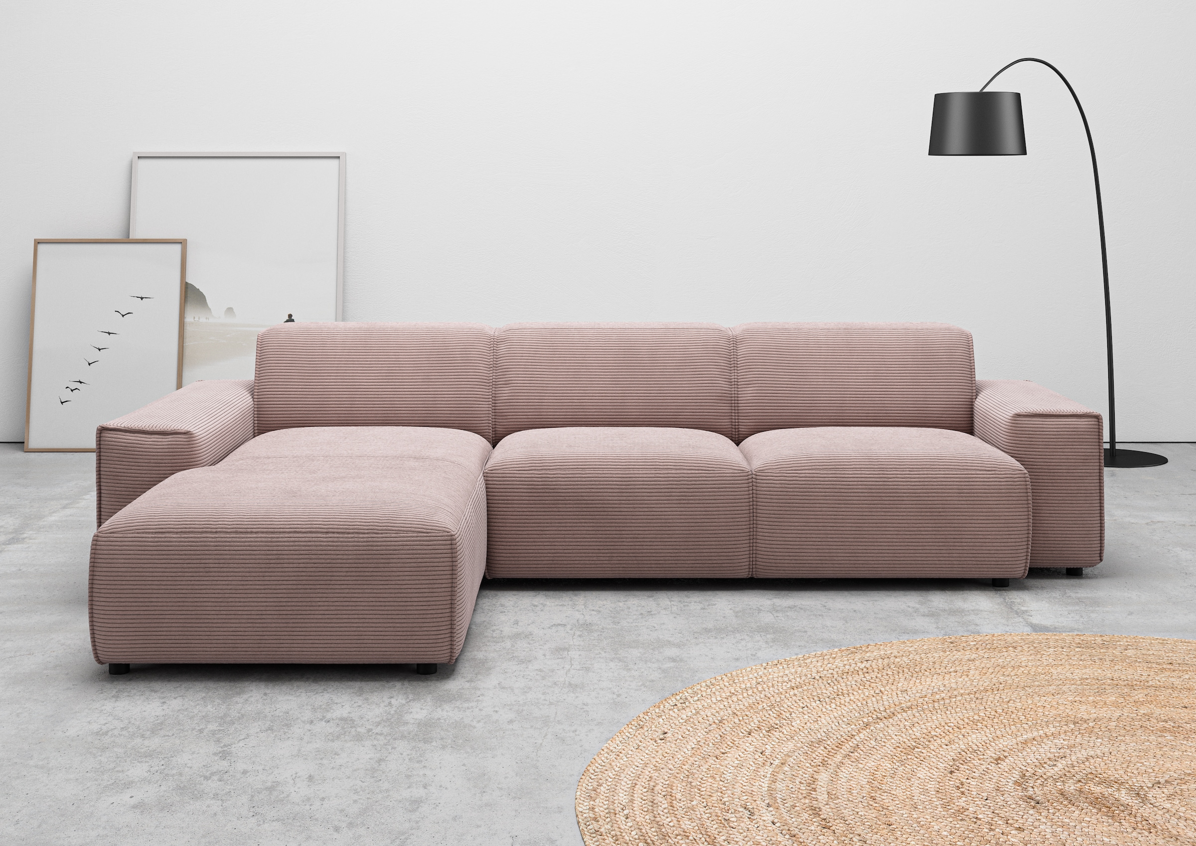 andas Ecksofa "Glimminge auch in Breitcord, Feincord, Bouclé + Easy care-Be günstig online kaufen