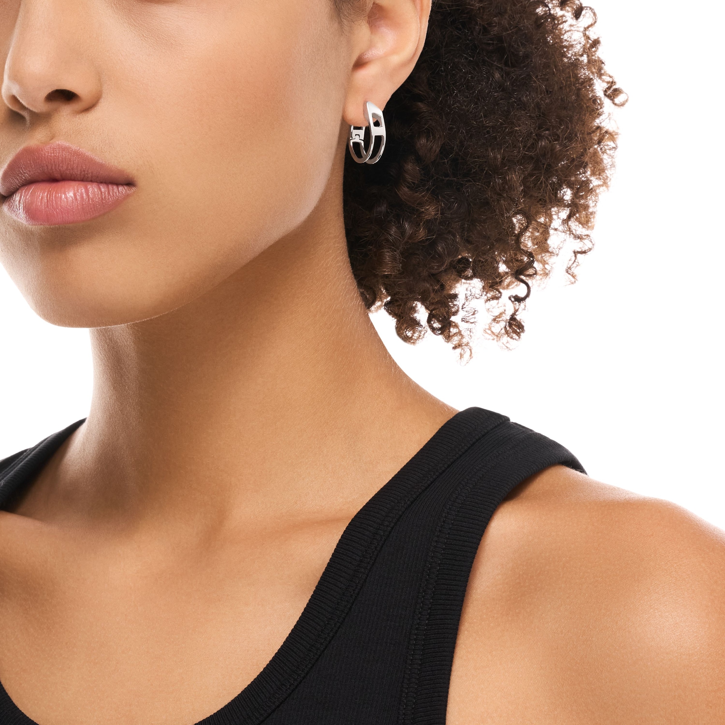 Diesel Single-Ohrstecker »Schmuck Geschenk Edelstahl D LOGO«