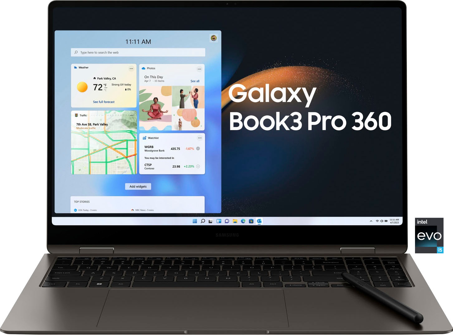 Samsung Convertible Notebook »Galaxy Book3 Pro 360«, 40,62 cm, / 16 Zoll, Intel, Core i5, Iris Xe Graphics, 512 GB SSD