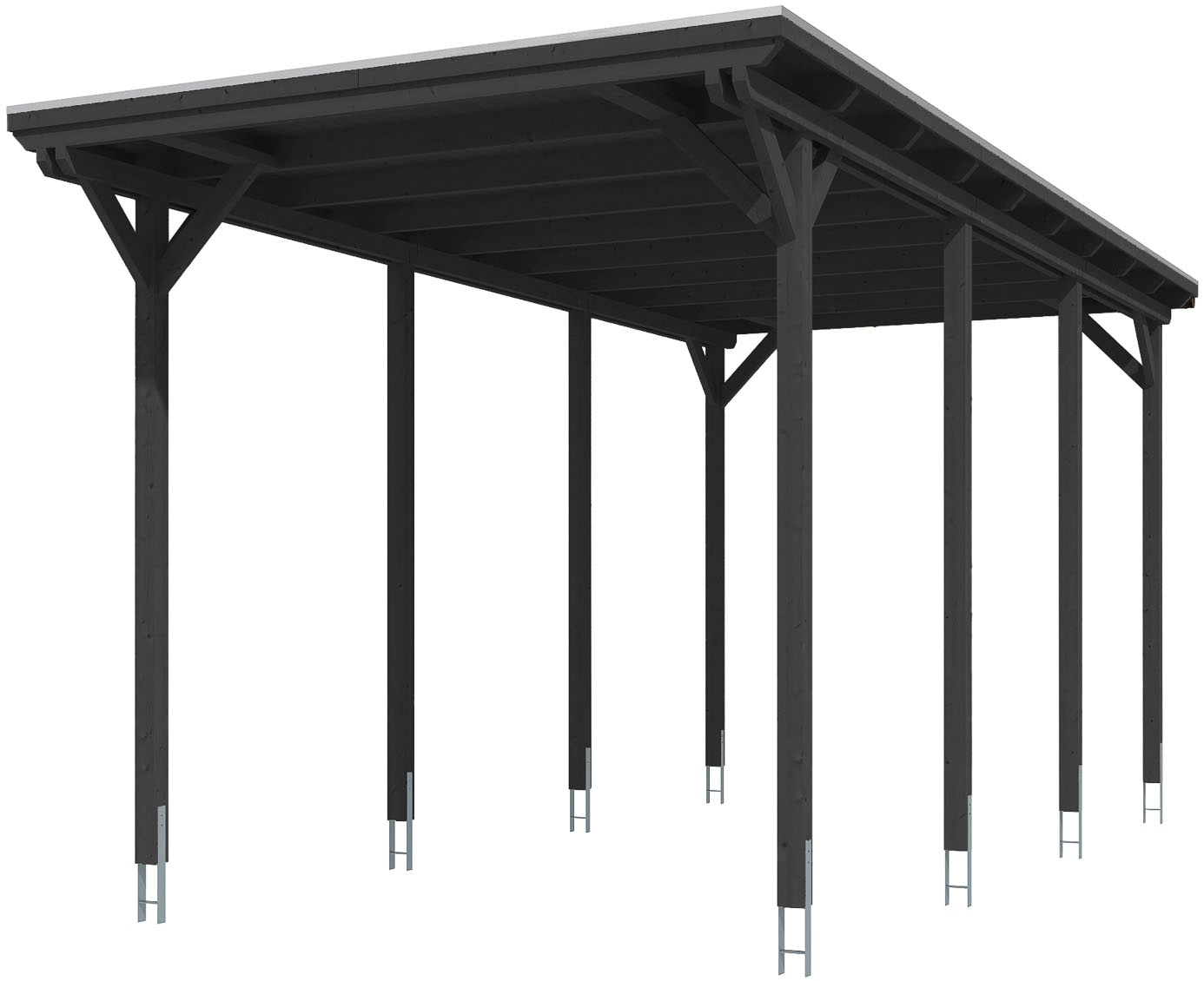 Skanholz Einzelcarport "Caravan-Emsland" Massivholz 341 cm Anthrazit