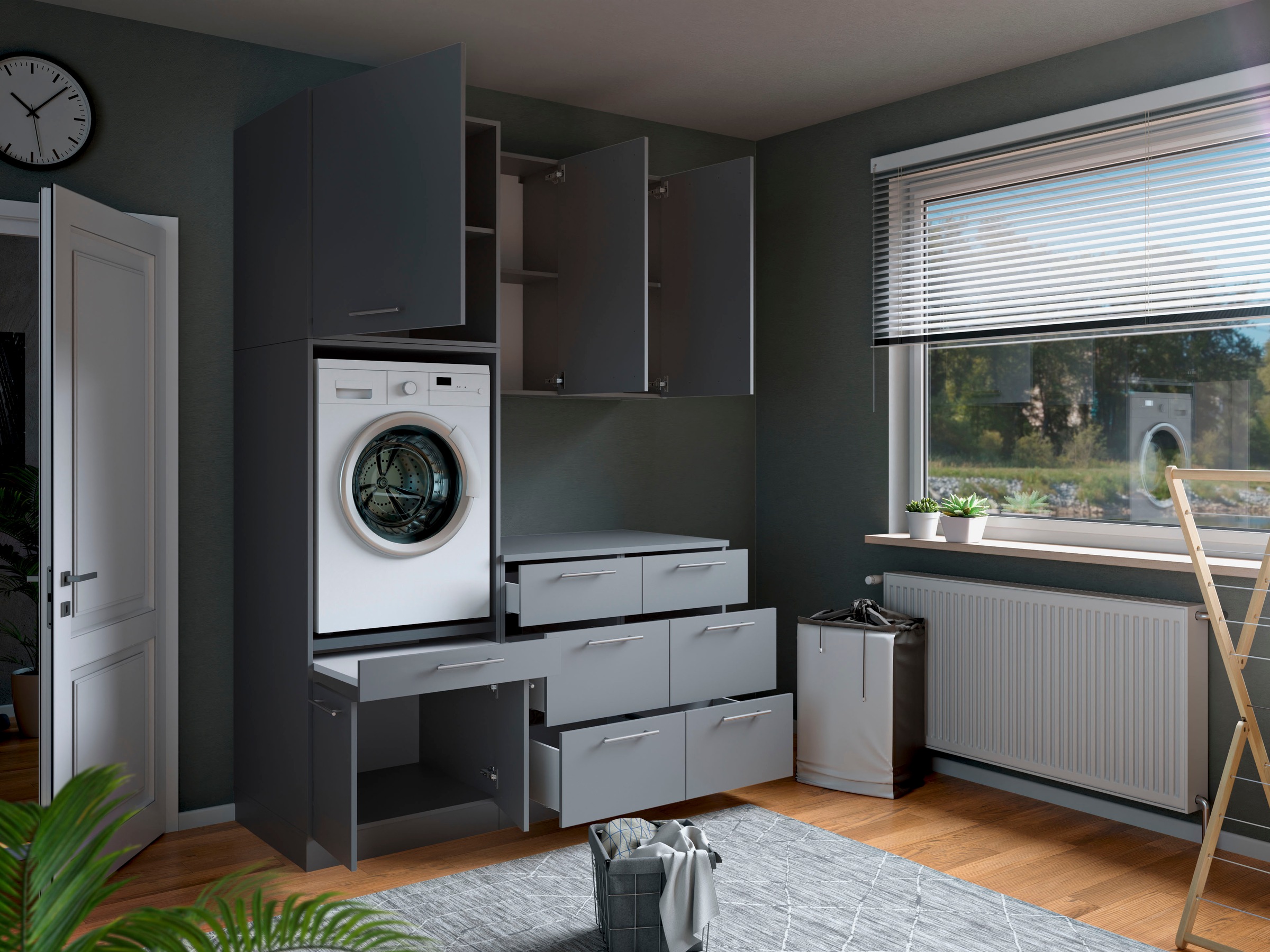 Laundreezy Mehrzweckschrank-Set »Laundreezy, 6-tlg. Mehrzweckschrank-Set B/H/T 168/238/68 cm« 6 Stk. tlg.