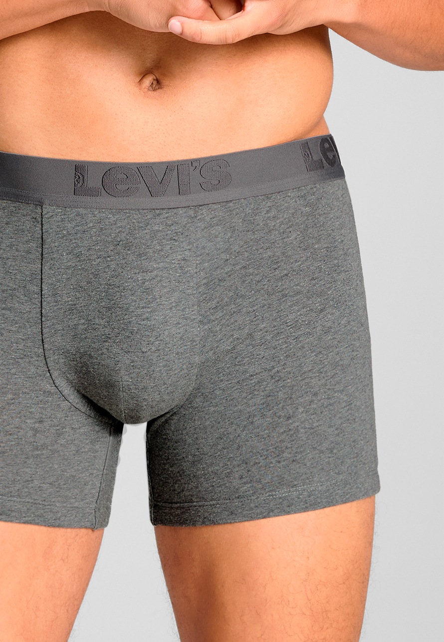 Levi's® Boxershorts »LEVIS MEN PREMIUM BOXER BRIEF 3P«, (3er Pack), mit breitem Logobund