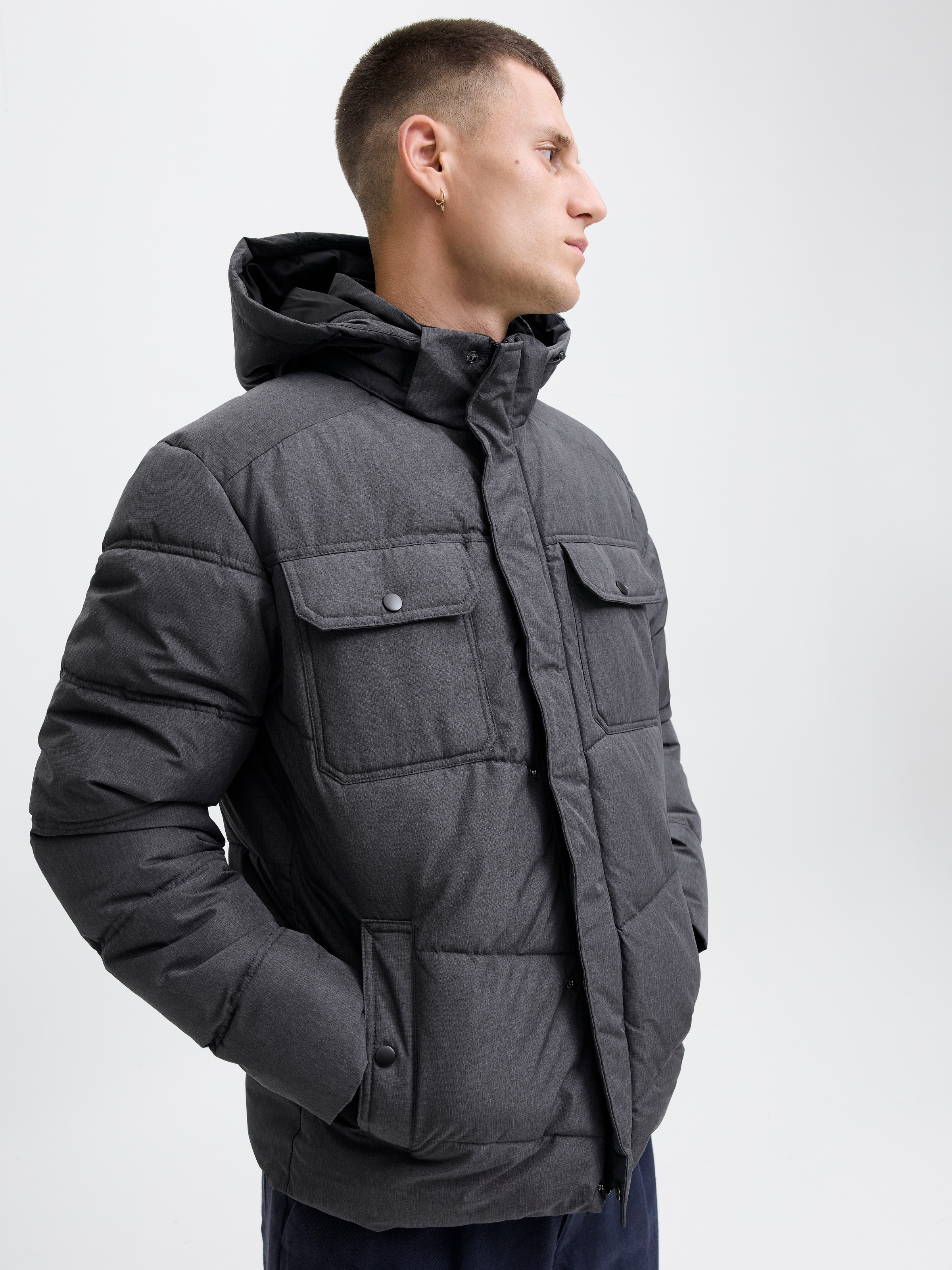 Jack & Jones Steppjacke "JJMORGAN PUFFER JACKET" mit Kapuze günstig online kaufen