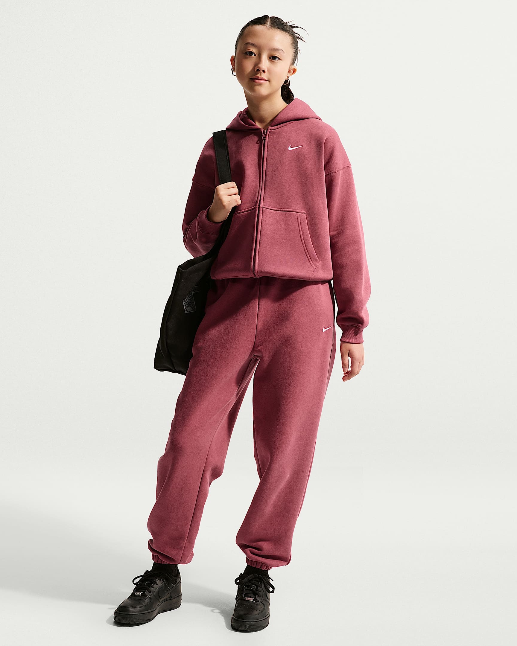 Nike Sportswear Kapuzensweatjacke »G NSW STUDIO FLC OS FZ HD« für Mädchen und Jugendliche