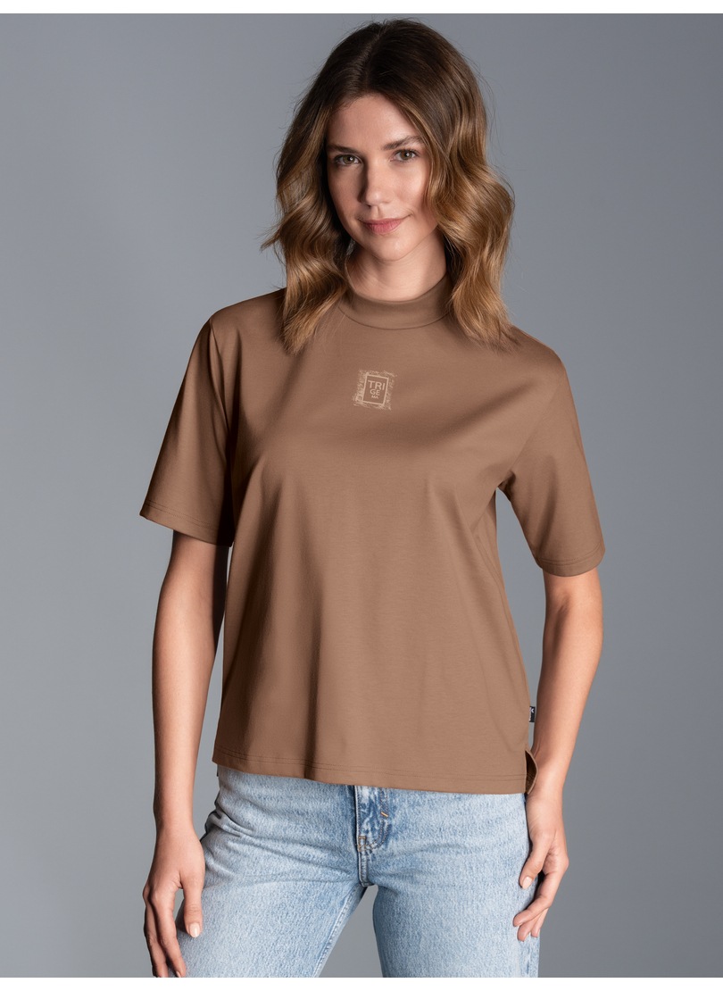 Trigema T-Shirt »TRIGEMA T-Shirt mit Stehkragen«, (1 tlg.)