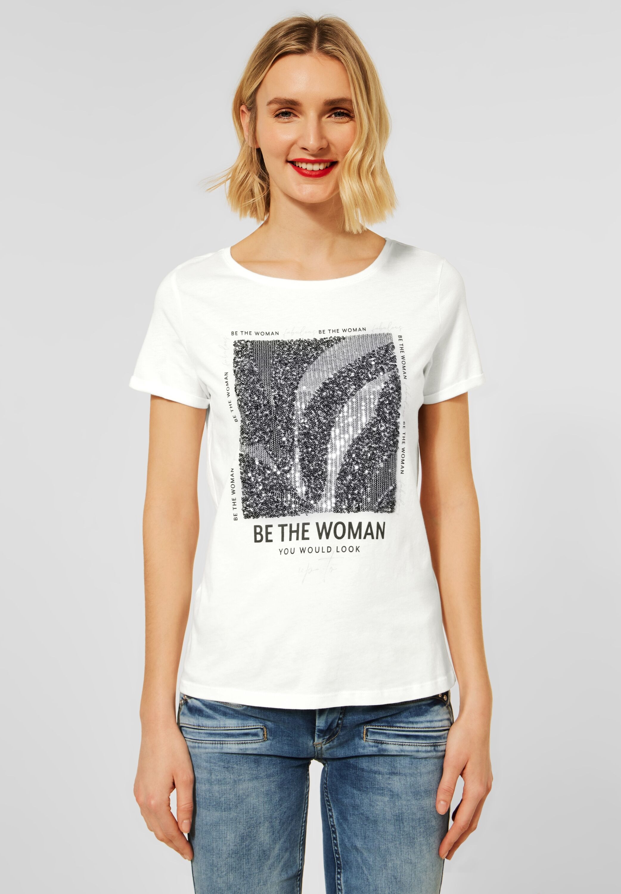 bestellen | Pailletten ONE T-Shirt, online mit STREET BAUR