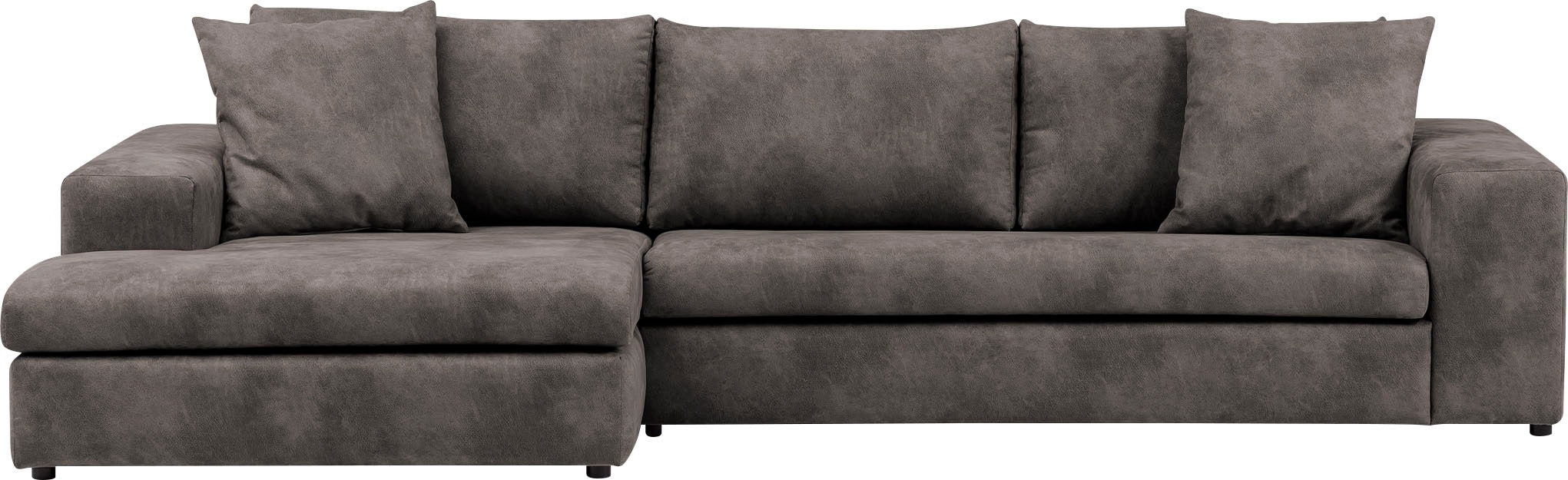 andas Ecksofa »SLEETLAND XXL in Samtvelours oder Vintage-Leder-Optik, L-Form,«, besonders groß und bequem