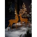 my home Weihnachtsfigur »XXL-Hirsch-Paar«, (Set, 2 St.), Gartenstecker im Rost-Look, Metall