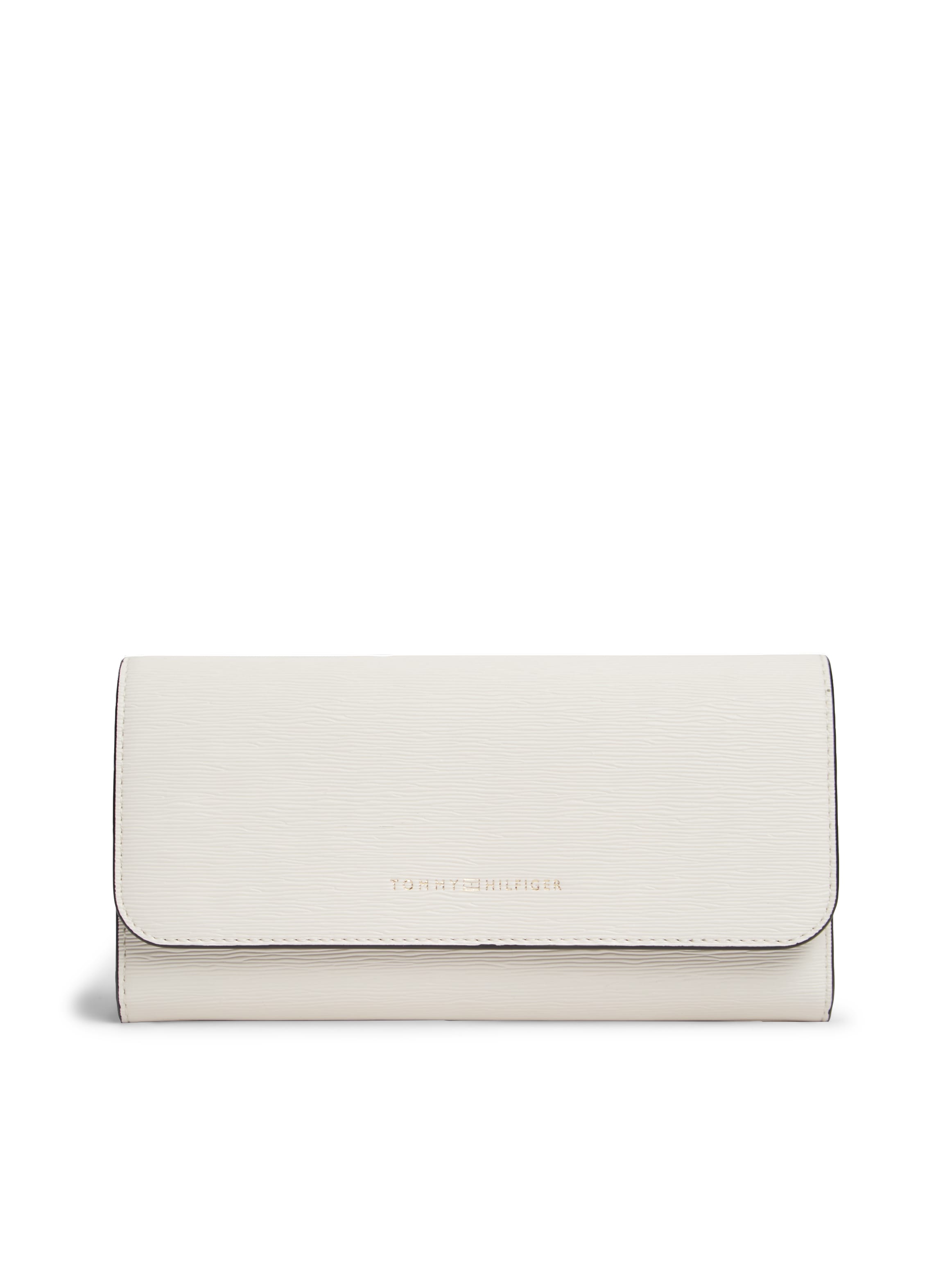 Tommy Hilfiger Geldbörse »TH MODERN LRG FLAP WALLET« Damen Geldbeutel, Portemonnaie mit Logo-Schriftzug