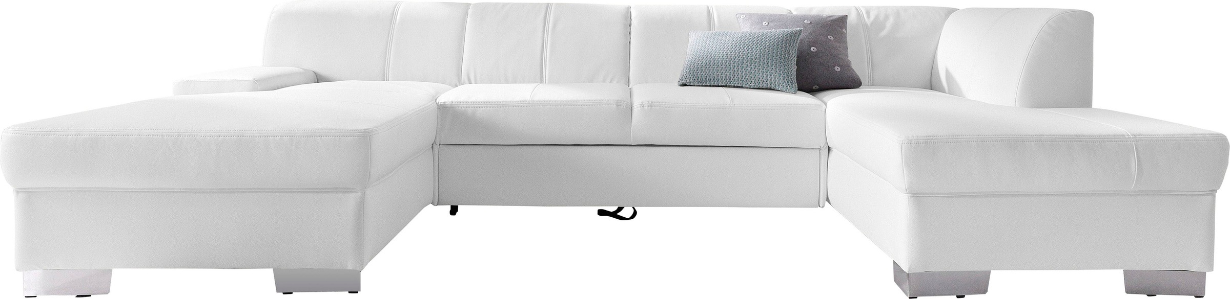 DOMO collection Wohnlandschaft »Star, zeitlose Formensprache, elegante Optik, viel Platz, U-Form«, fester Sitzkomfort, wahlweise mit Bettfunktion
