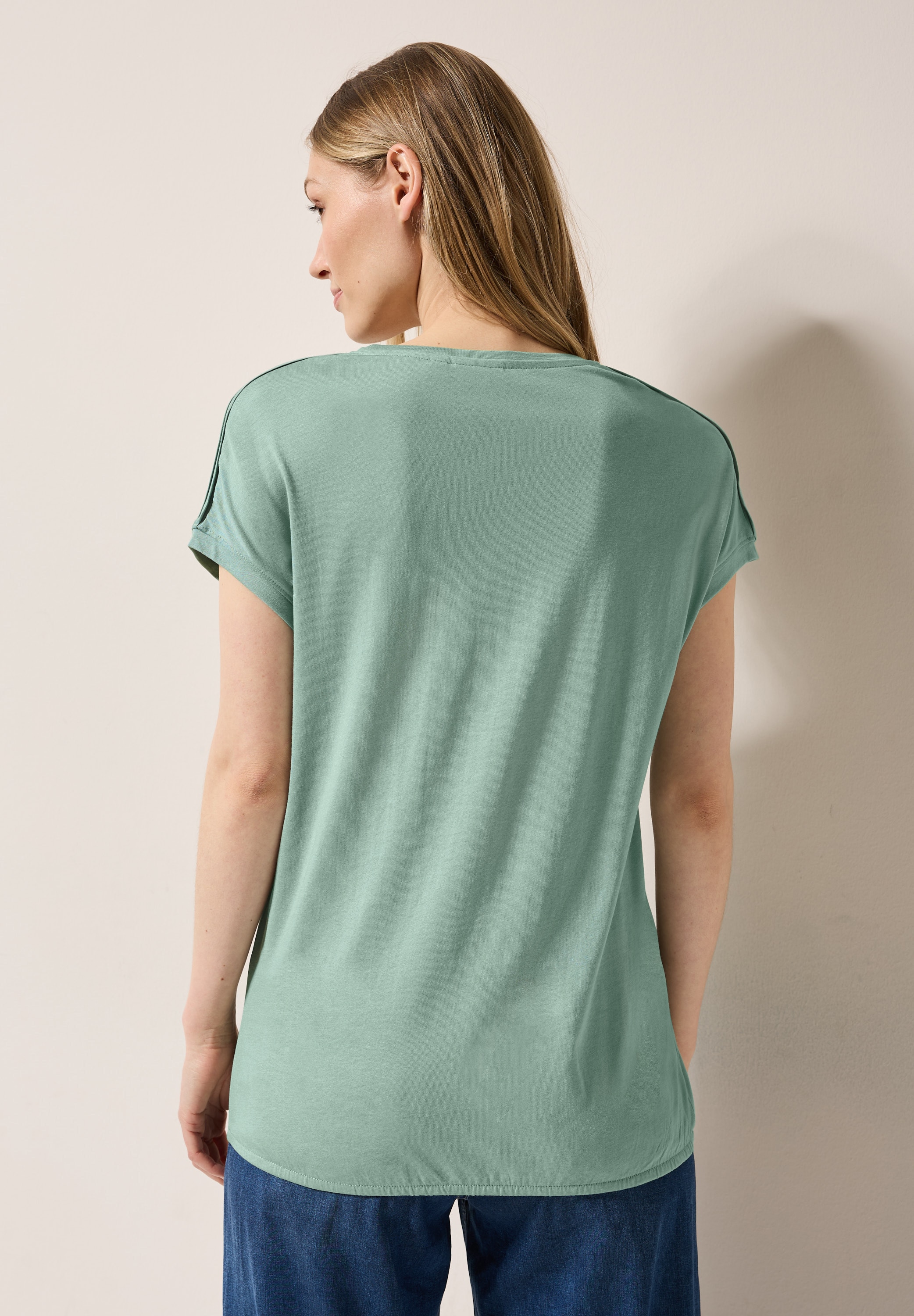 Cecil V-Shirt, mit Elastiksaum