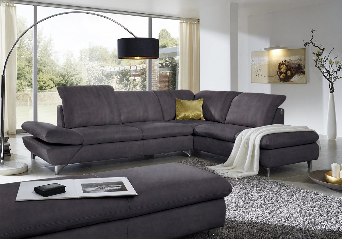 W.SCHILLIG Ecksofa "Taoo, elegant und zeitlos, bequem, L-Form, Breite 296cm" mit Sitziefenverstellung & Kopfteilverstellung