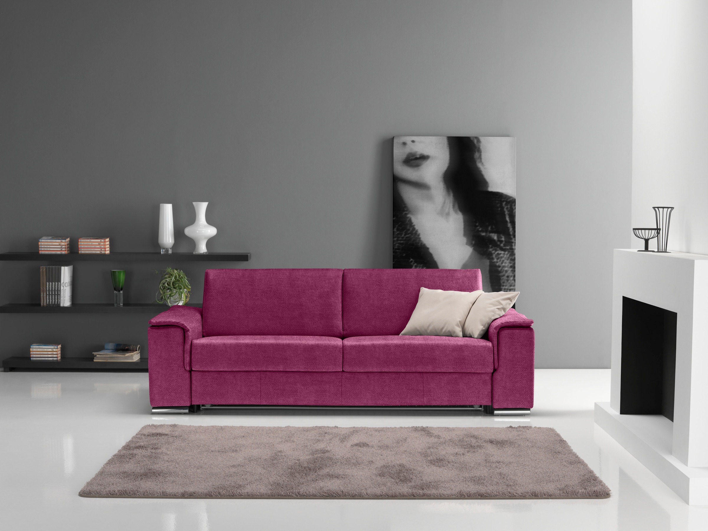 Thumbnail - Egoitaliano Schlafsofa "Cecilia, modern & elegant, erstklassiger Sitzkomfort, Dauerschläfer" inkl. Matratze und hochwert...