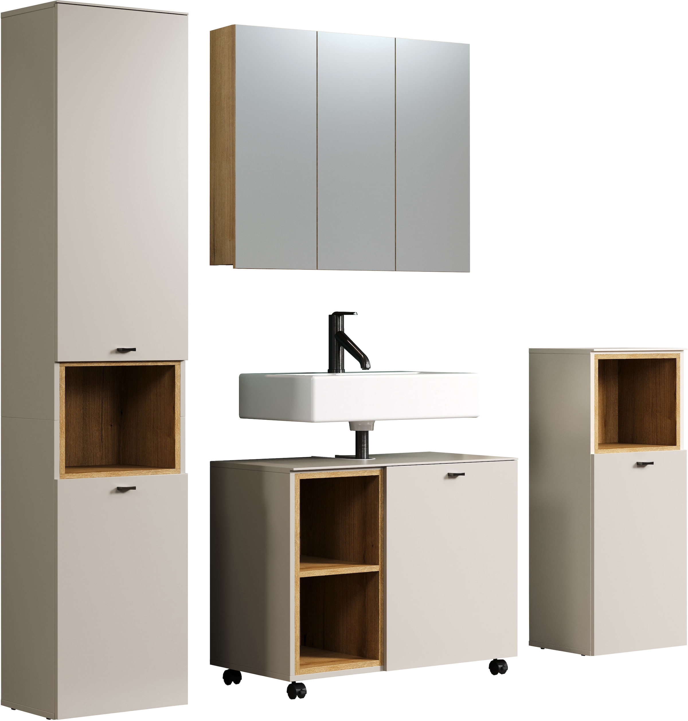 welltime Badmöbel-Set "San Pedro" Komplett-Set, 4 Stk. tlg. günstig online kaufen
