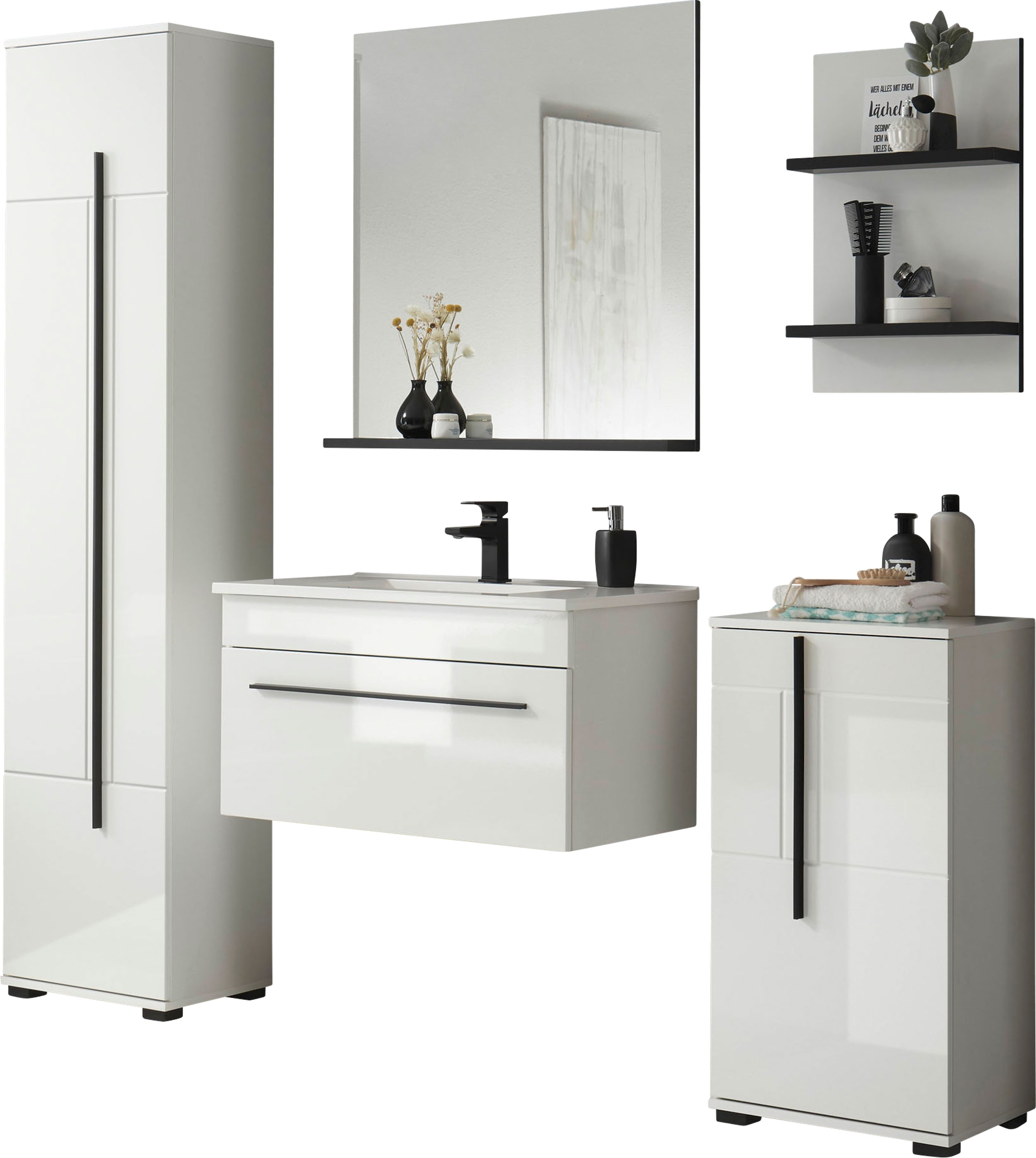 INOSIGN Badmöbel-Set "Cantara, Bad im modernen Design, 5-teiliges Badezimme günstig online kaufen