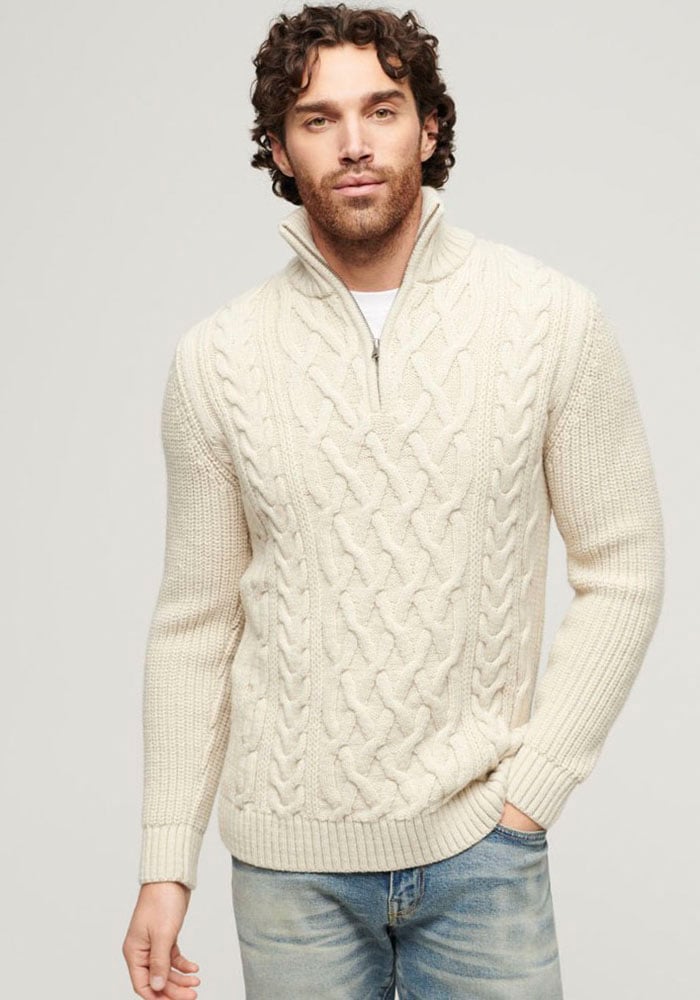 Superdry Strickpullover "Jacob Cable Knit Half Zip"