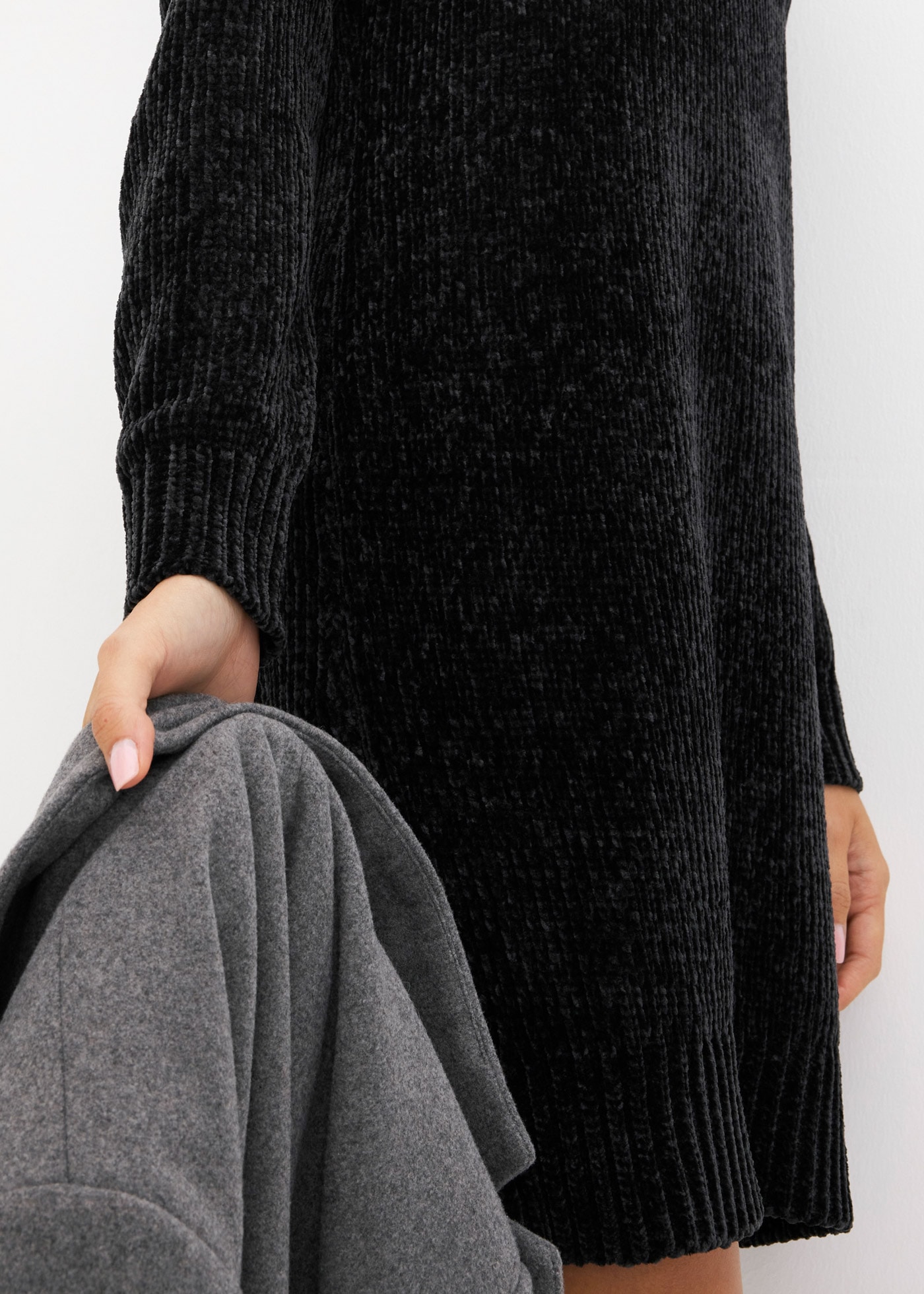 bonprix Strickkleid für den Alltag, aus Polyester, lockere Passform