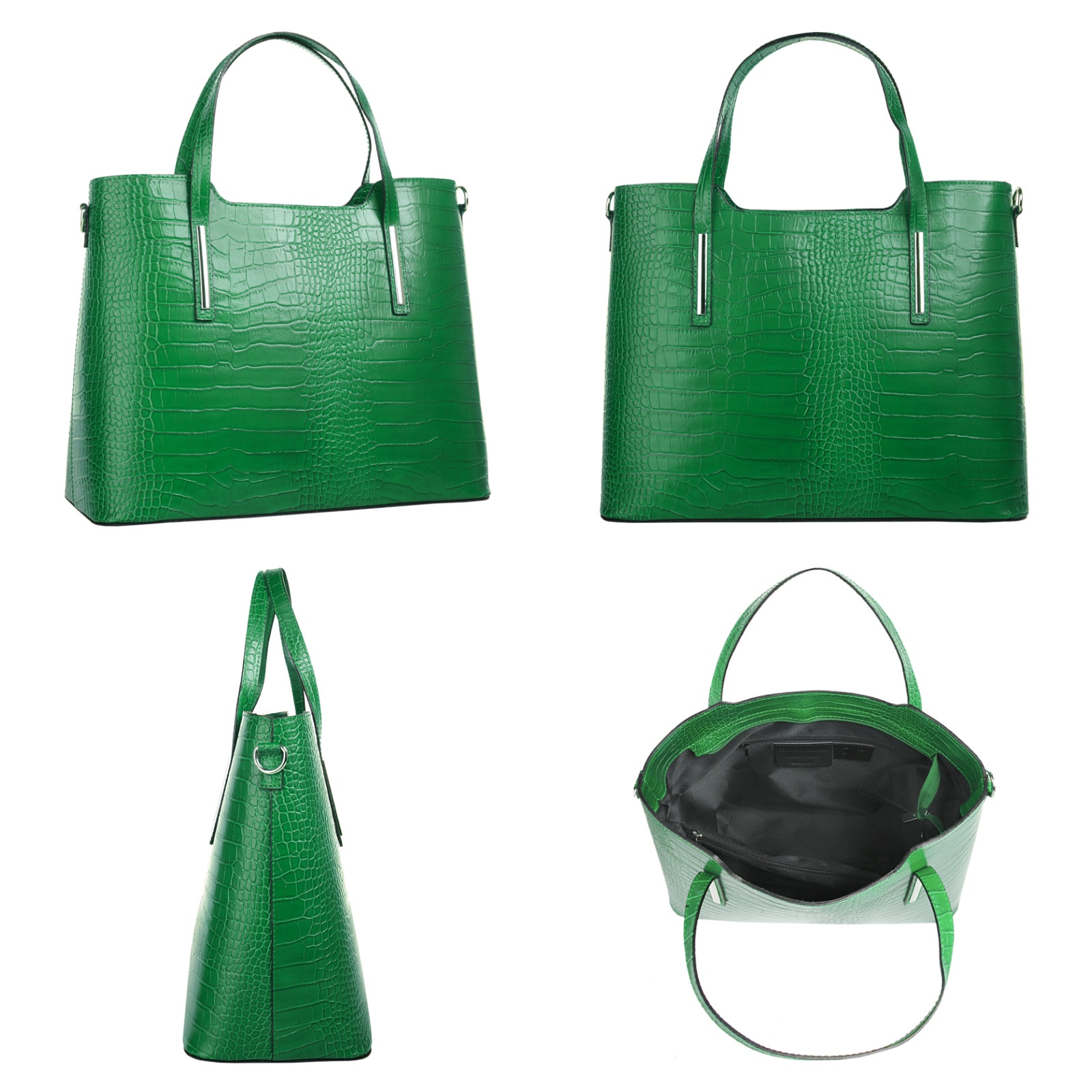 Cluty Henkeltasche, echt Leder, Made in Italy