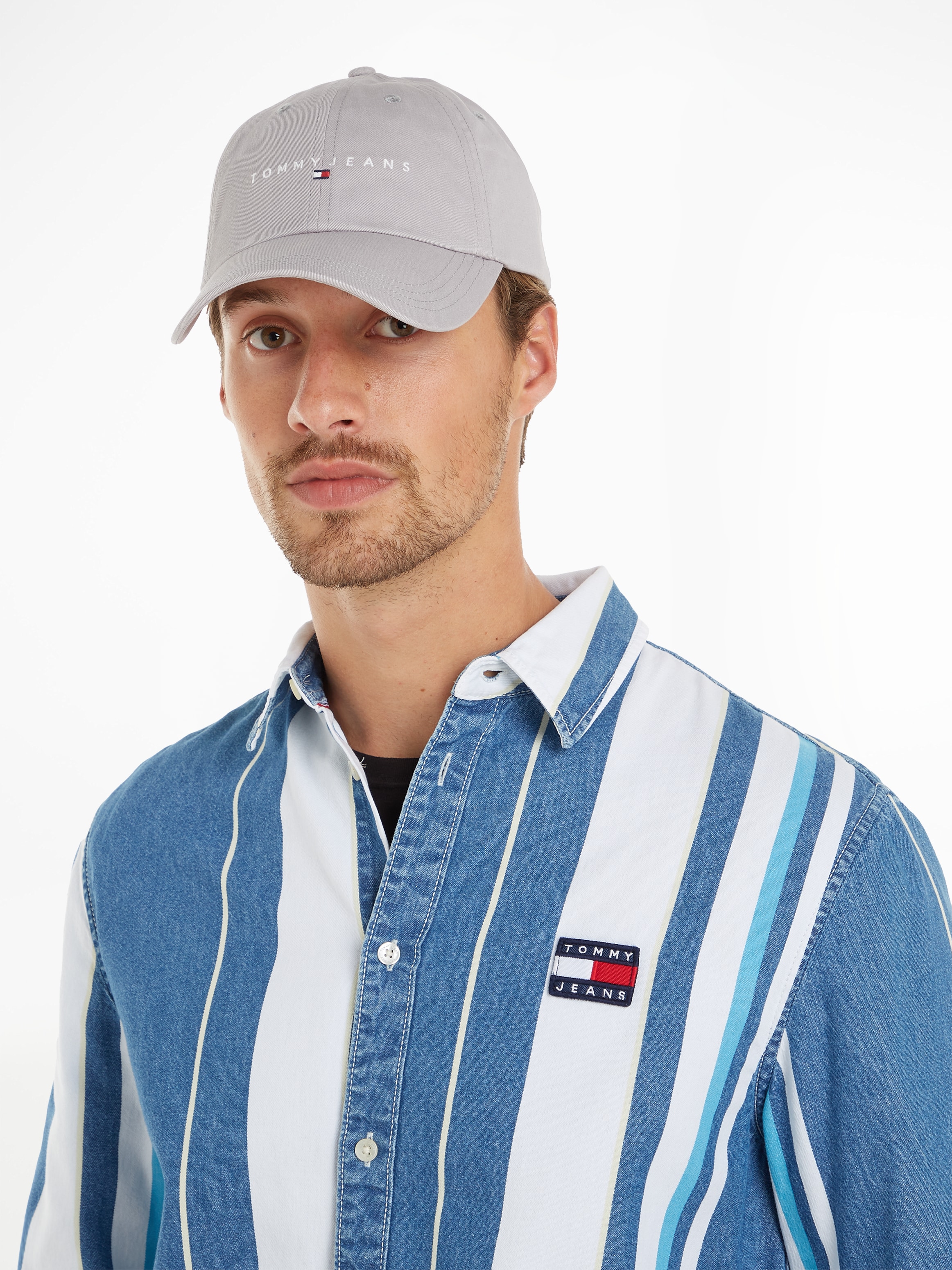 Tommy Jeans Baseball Cap "TJM LINEAR LOGO 6-PANEL CAP", mit gesticktem Logo günstig online kaufen