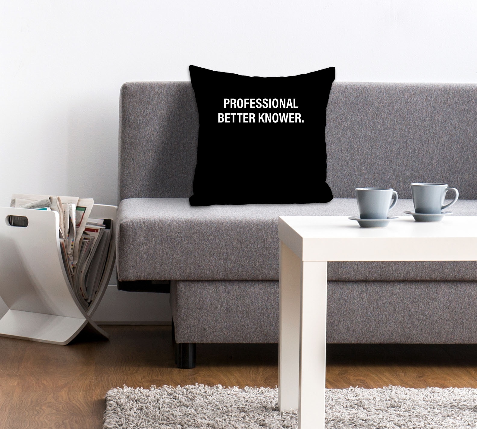 queence Dekokissen "PROFESSIONAL BETTER KNOWER." Kissenhülle ohne Füllung, 1 Stück