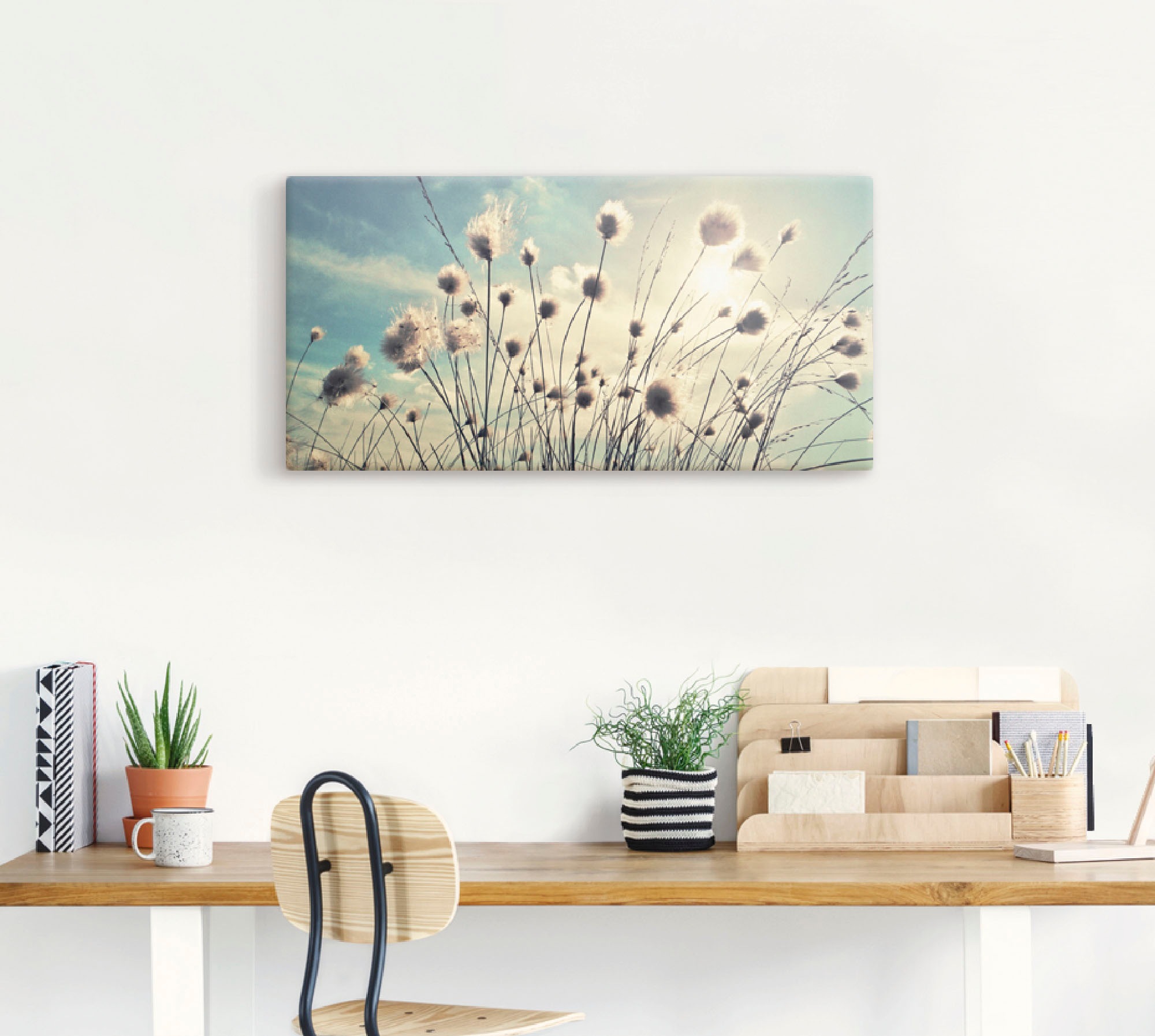 Artland Wandbild "Wollgras" Gräser 1 Stk. tlg. als Alubild, Leinwandbild in günstig online kaufen