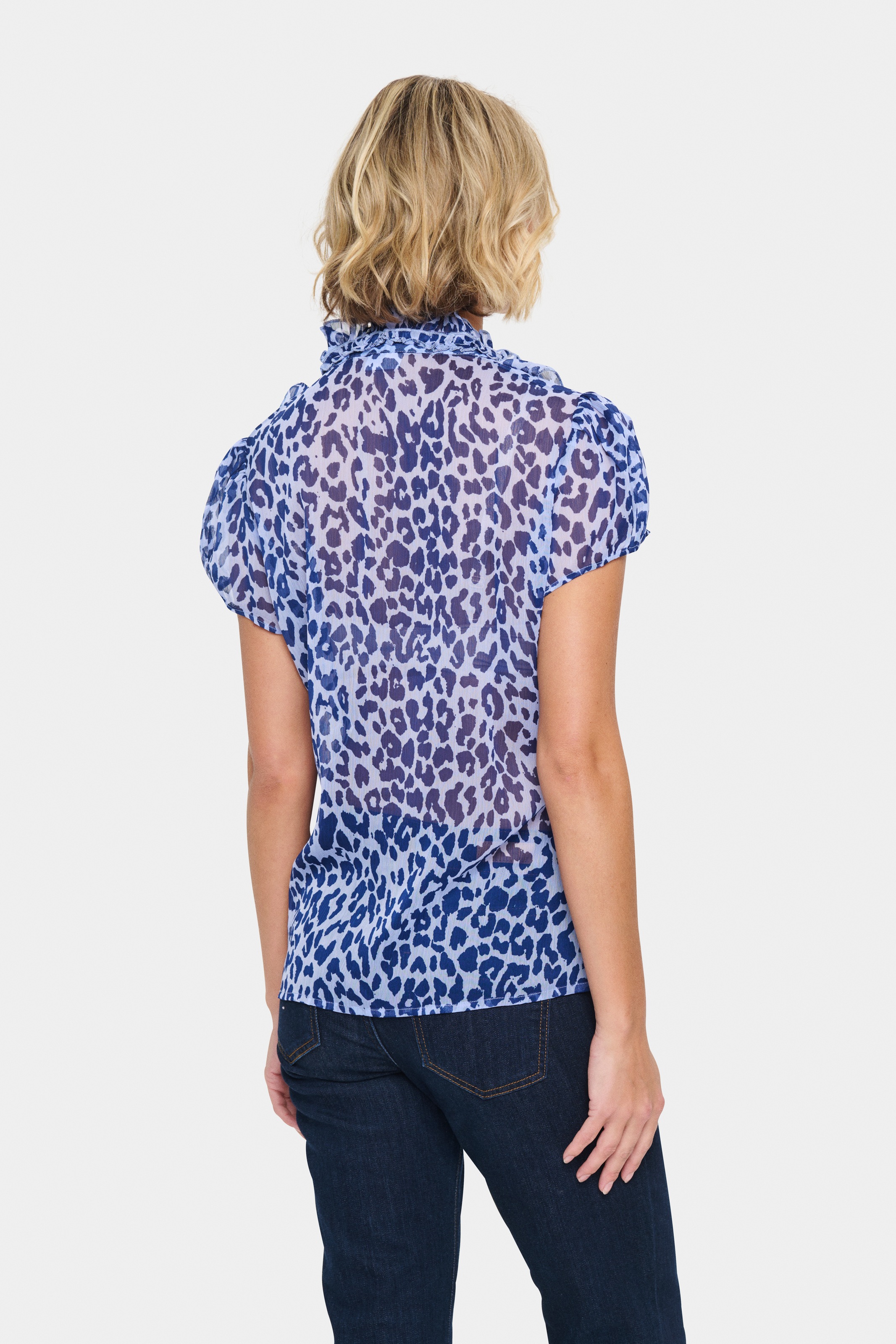 Saint Tropez Rüschenbluse "LiljaSZ Crinkle SS Shirt" günstig online kaufen