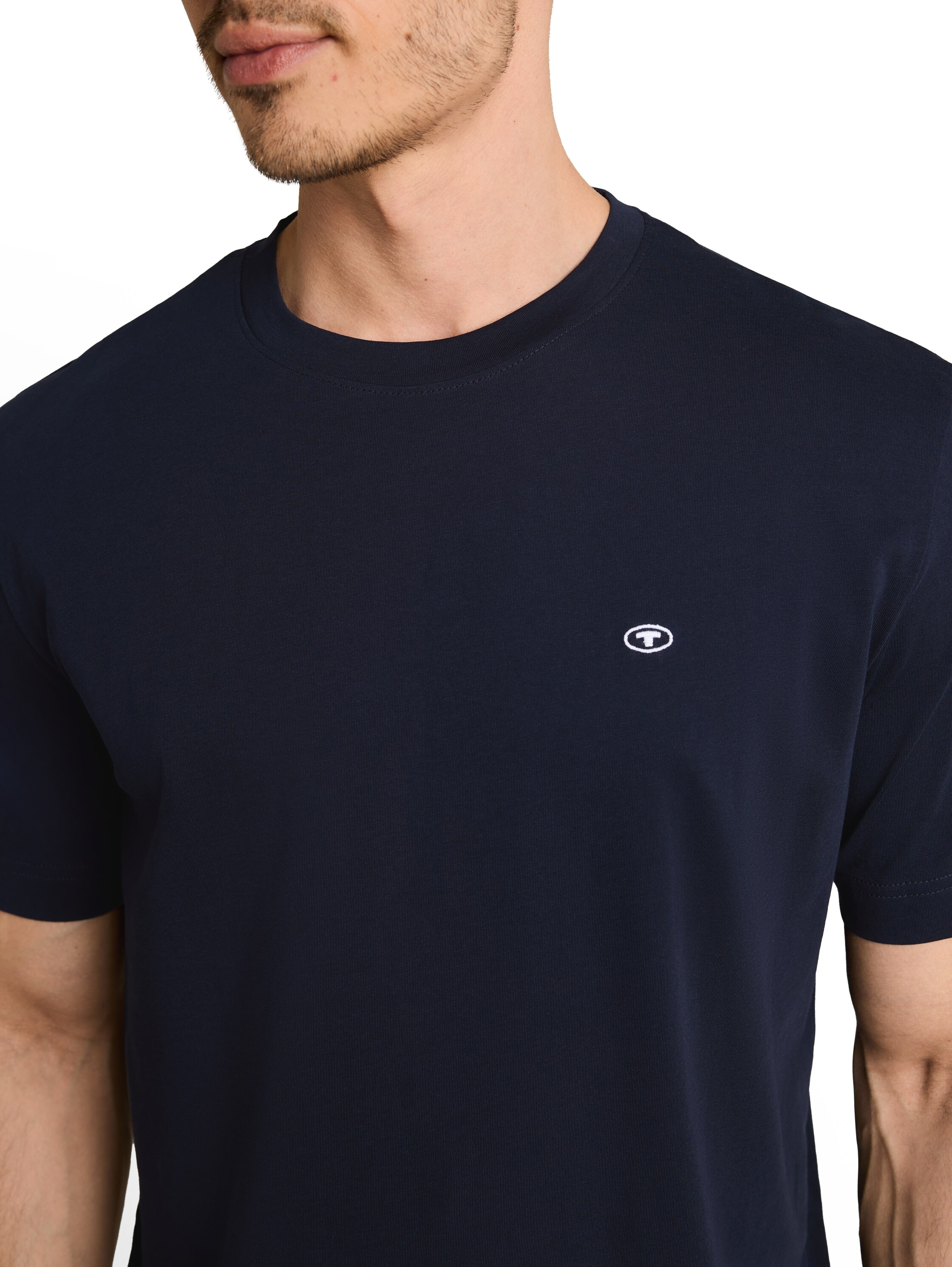 TOM TAILOR T-Shirt Packung, 3 3er Pack mit Logo-Stickerei