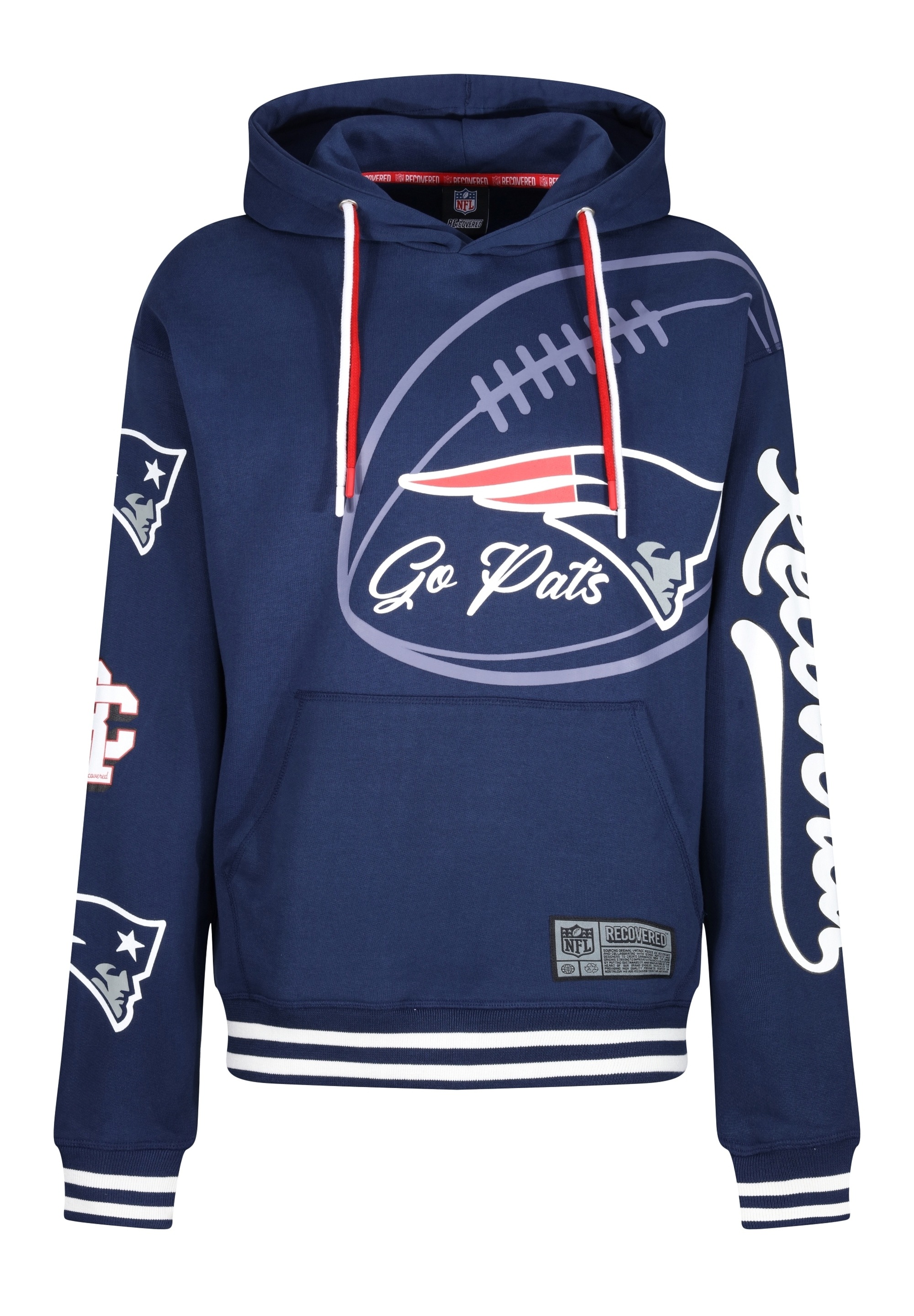 Recovered Kapuzensweatshirt »NFL Patriots Go Pats«, für alle New England Patriots-Fans
