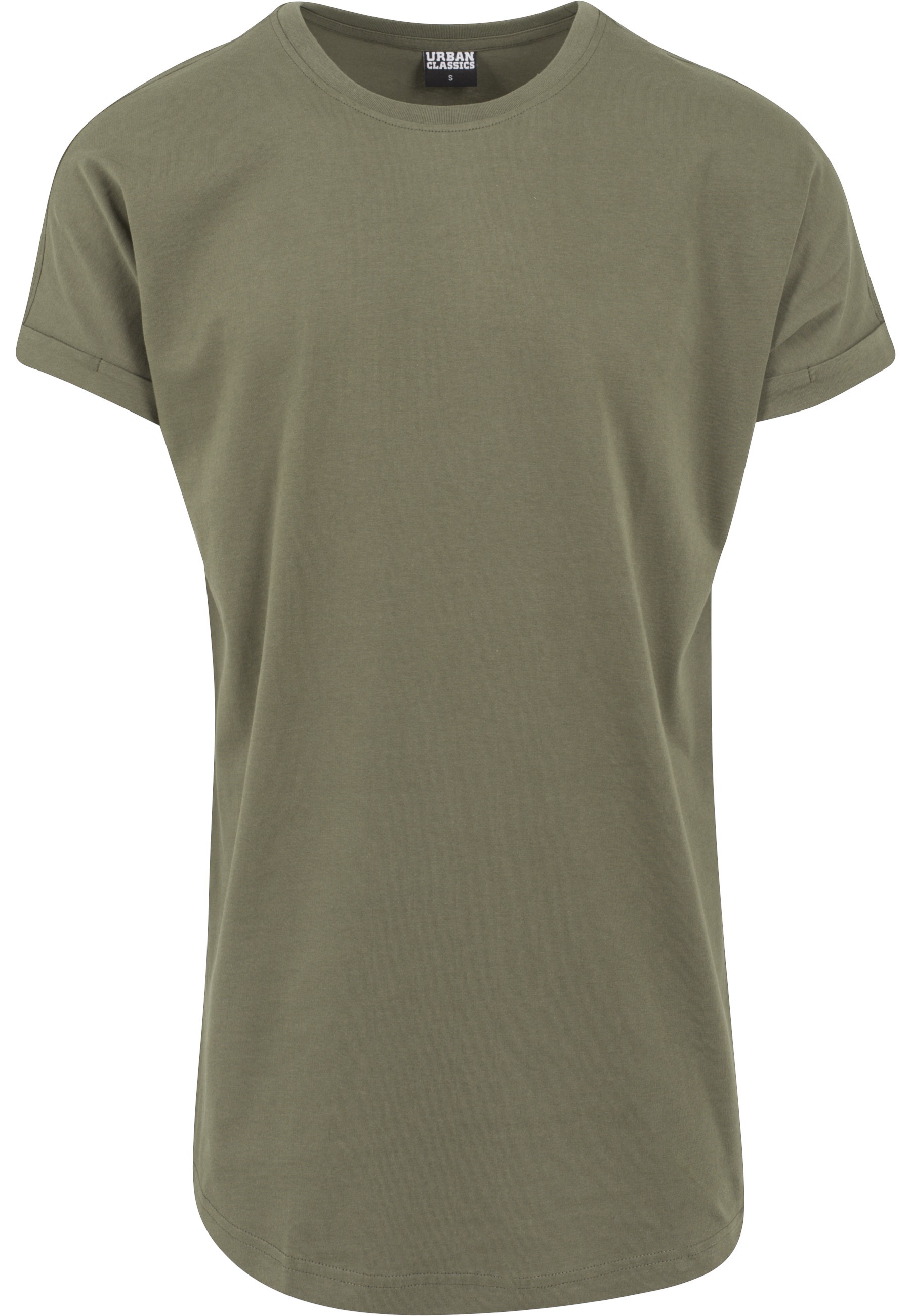 URBAN CLASSICS T-Shirt "Urban Classics Herren Long Shaped Turnup Tee" 1 Stk.