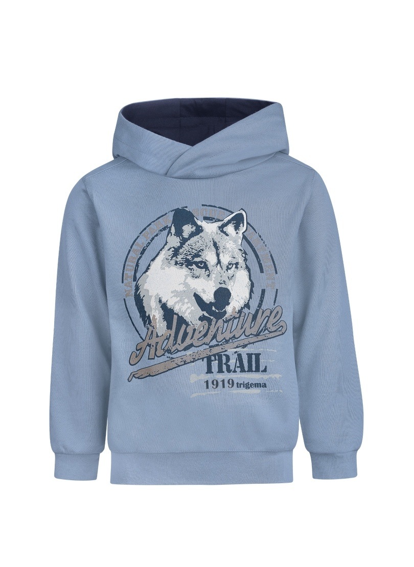 Trigema Sweatshirt »TRIGEMA Hoodie bestellen mit großem | BAUR Wolf-Print« online
