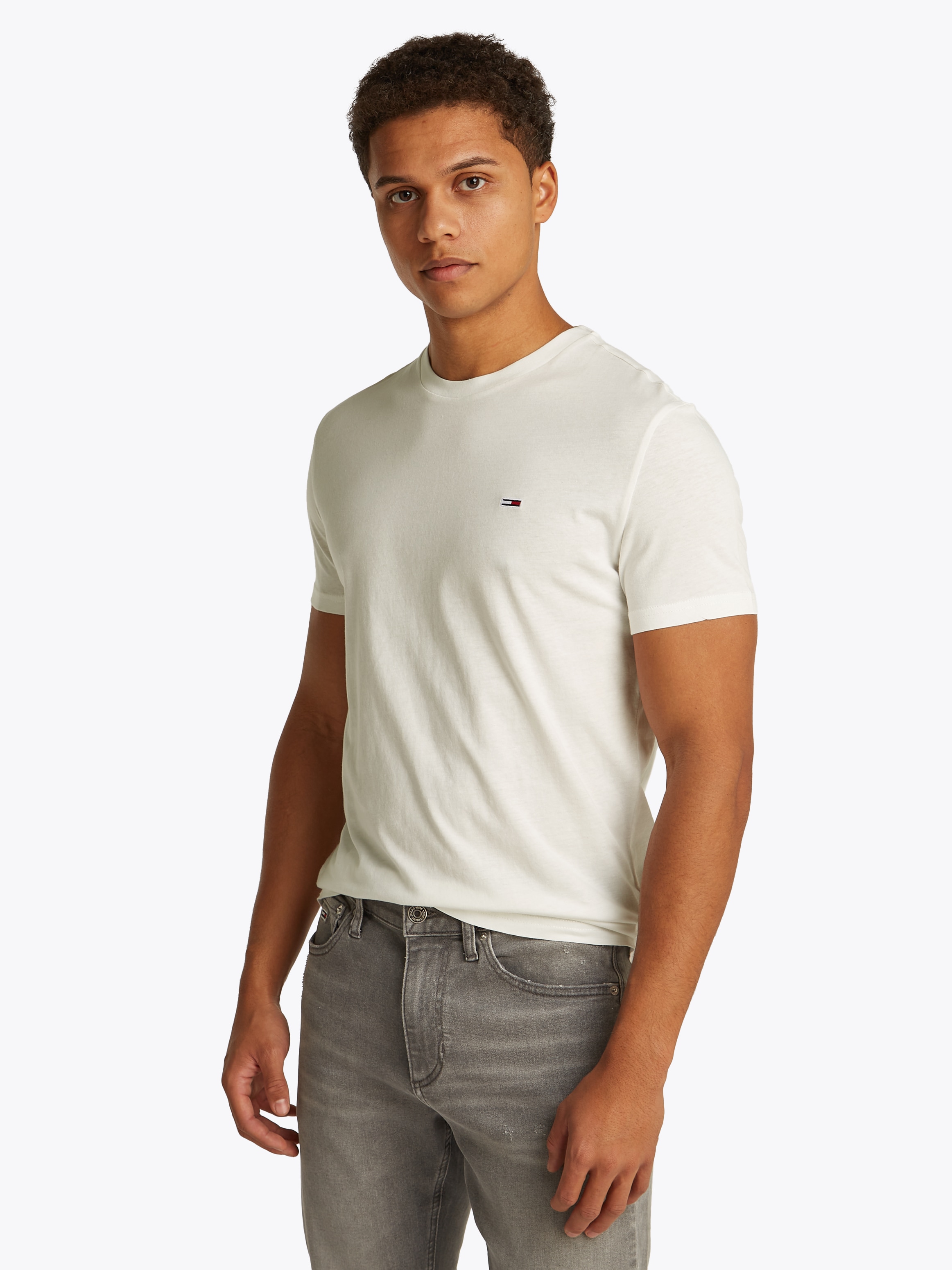 Tommy Jeans T-Shirt »TJM XSLIM 3 PACK TEE«, Mit Rundhalsausschnitt