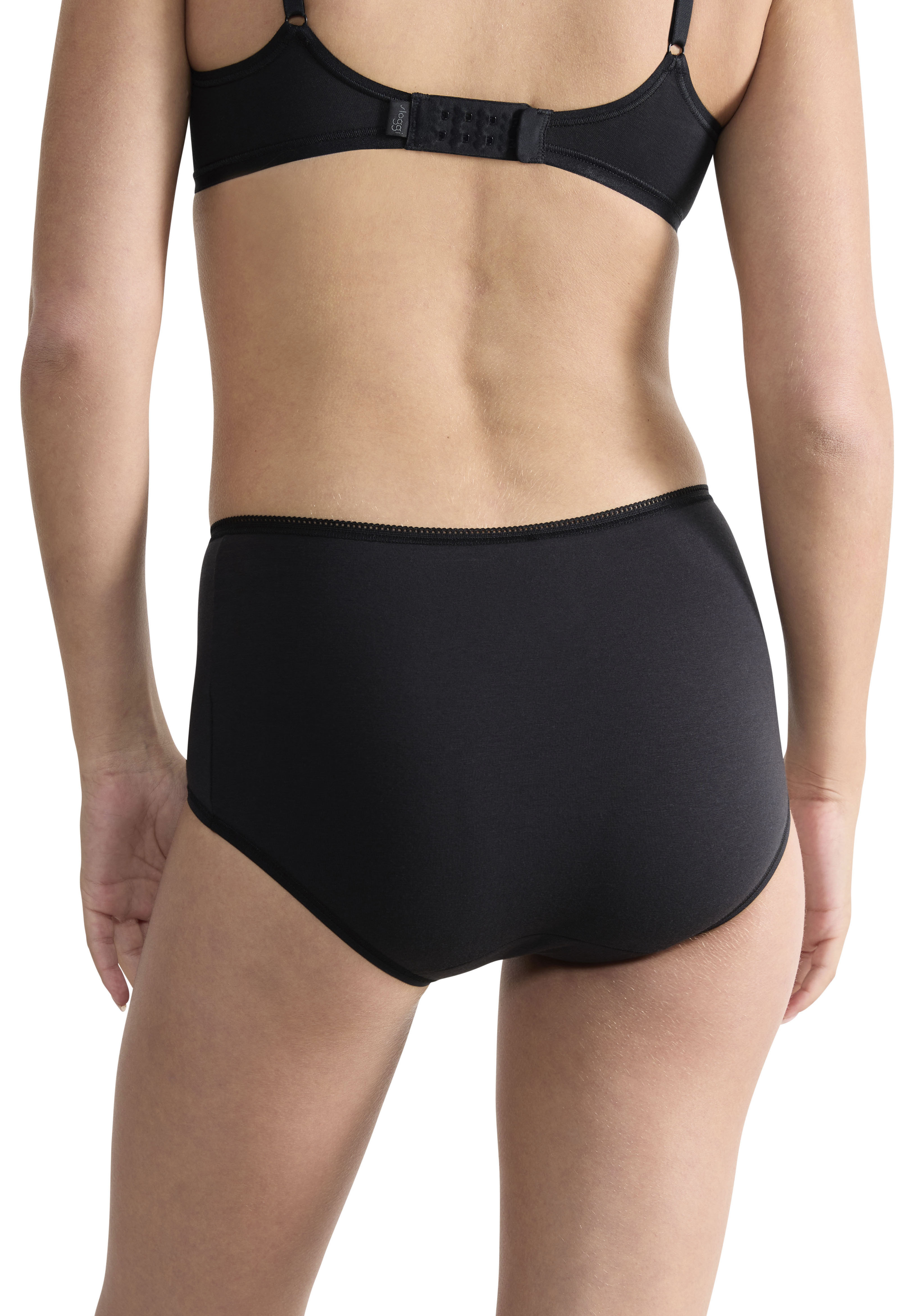 Thumbnail - sloggi Maxislip "24/7 Cotton" 3er Pack, höher geschnittene Passform, elastisch, Spitze, blickdicht, weich