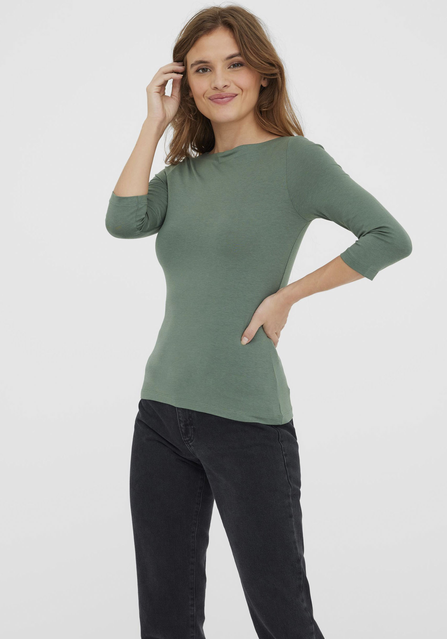 Vero Moda Vmduacody SS Long Top Jrs | T-shirt Donna Con Stampa Love Tiger | M