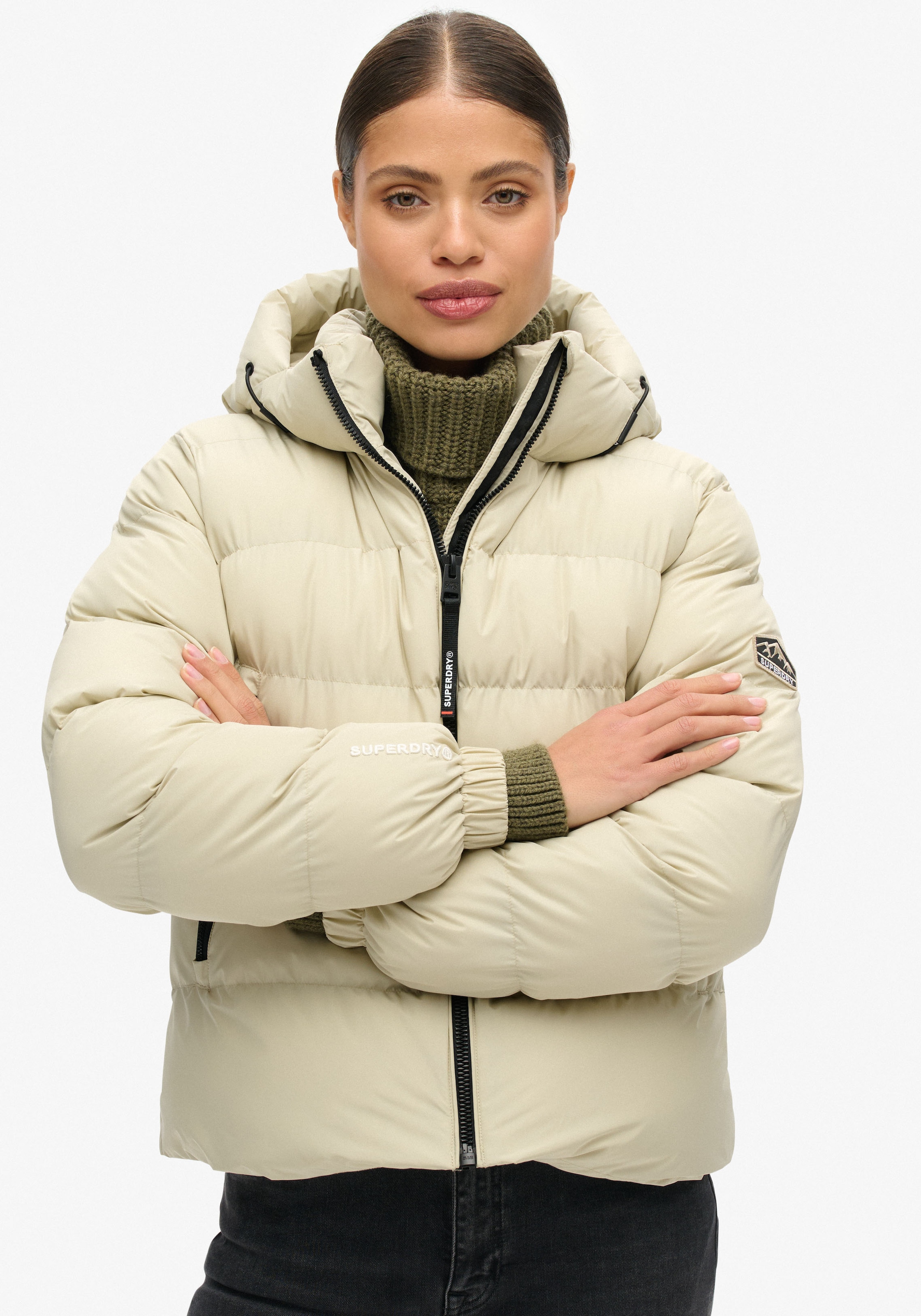 Superdry Steppjacke "HOODED SPORTS PUFFER JACKET", ohne Kapuze günstig online kaufen