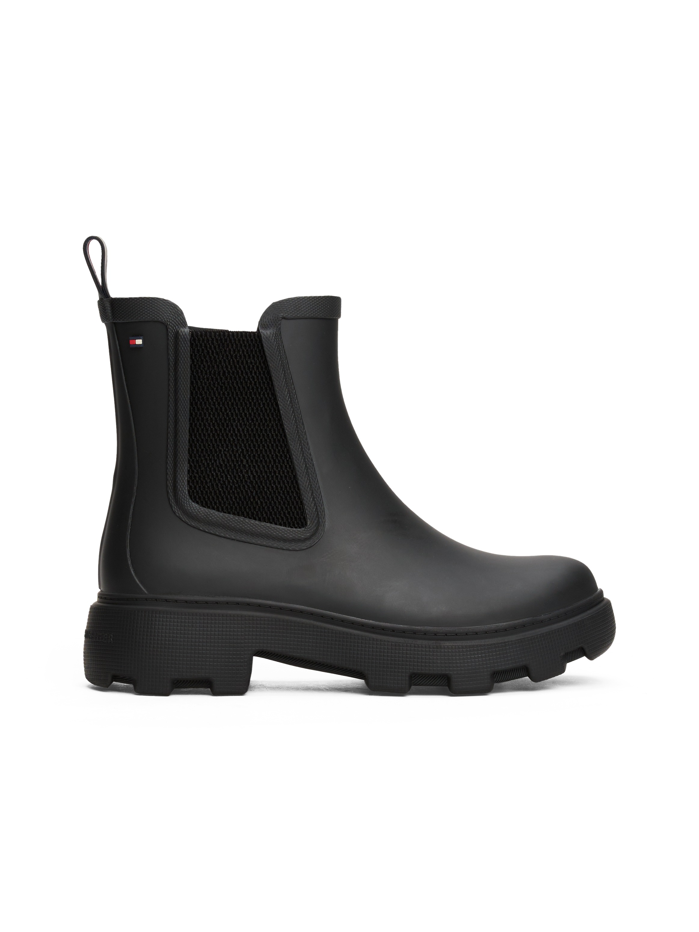 Tommy Hilfiger Chelseaboots "RUBBER FLAG CLEATED RAINBOOT", Blockabsatz, Sc günstig online kaufen