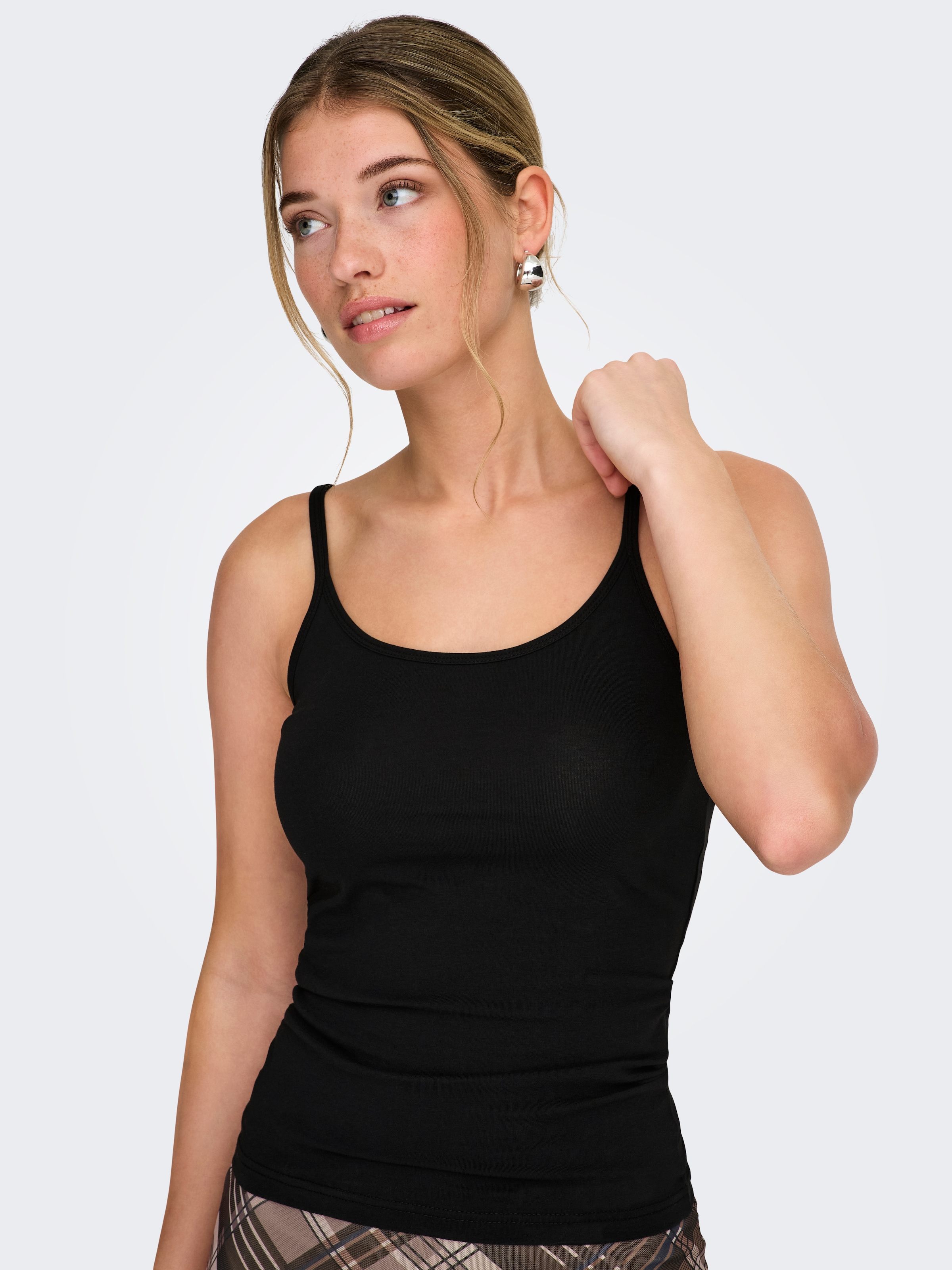 ONLY Trägertop »ONLLOVE STRAP SINGLET NOOS JRS« Baumwollmischung