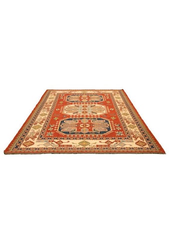 Wollteppich »Kelim - Oriental - 254 x 194 cm - dunkelrot«, rechteckig