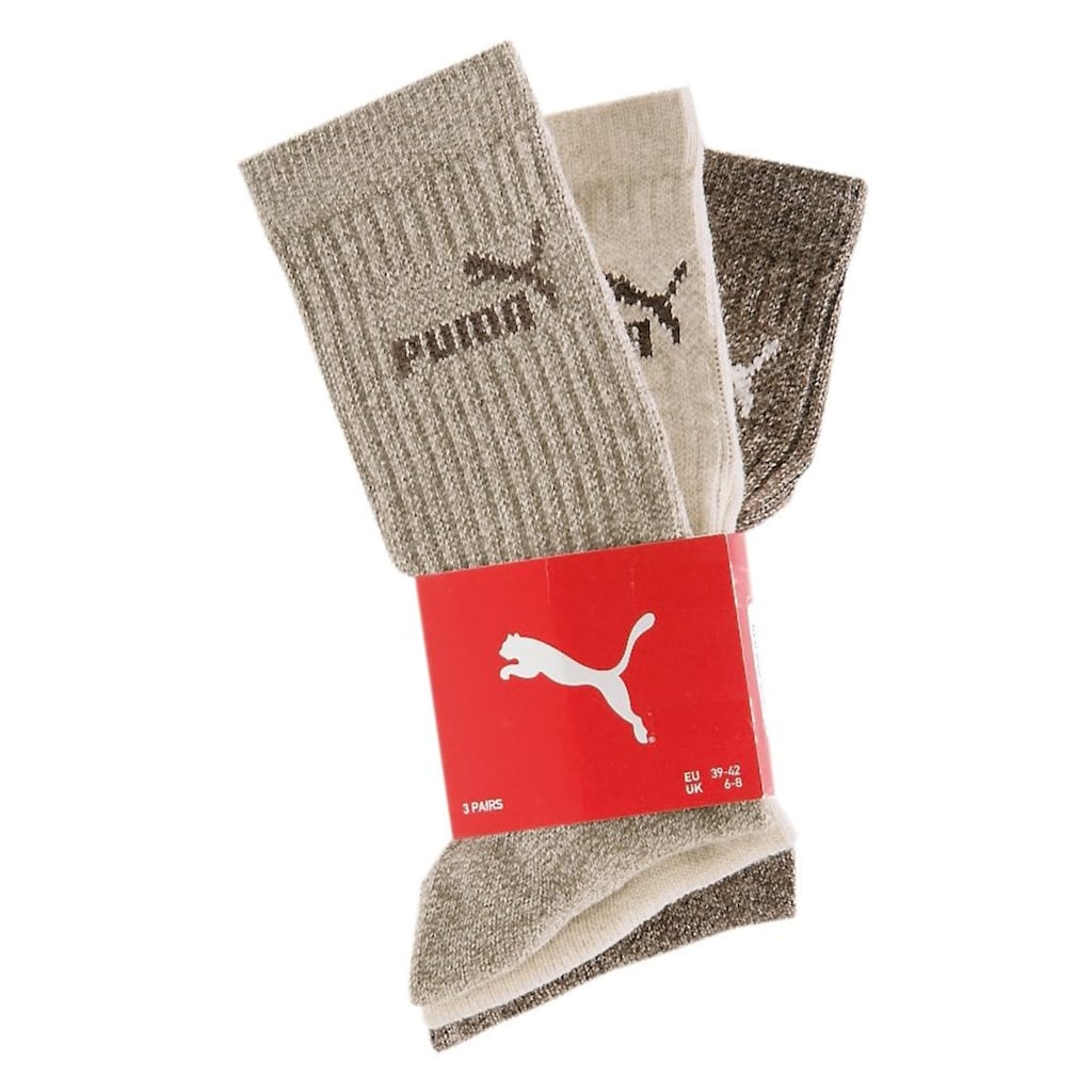 PUMA Freizeitsocken, (3 Paar), in strapazierfähiger Qualität