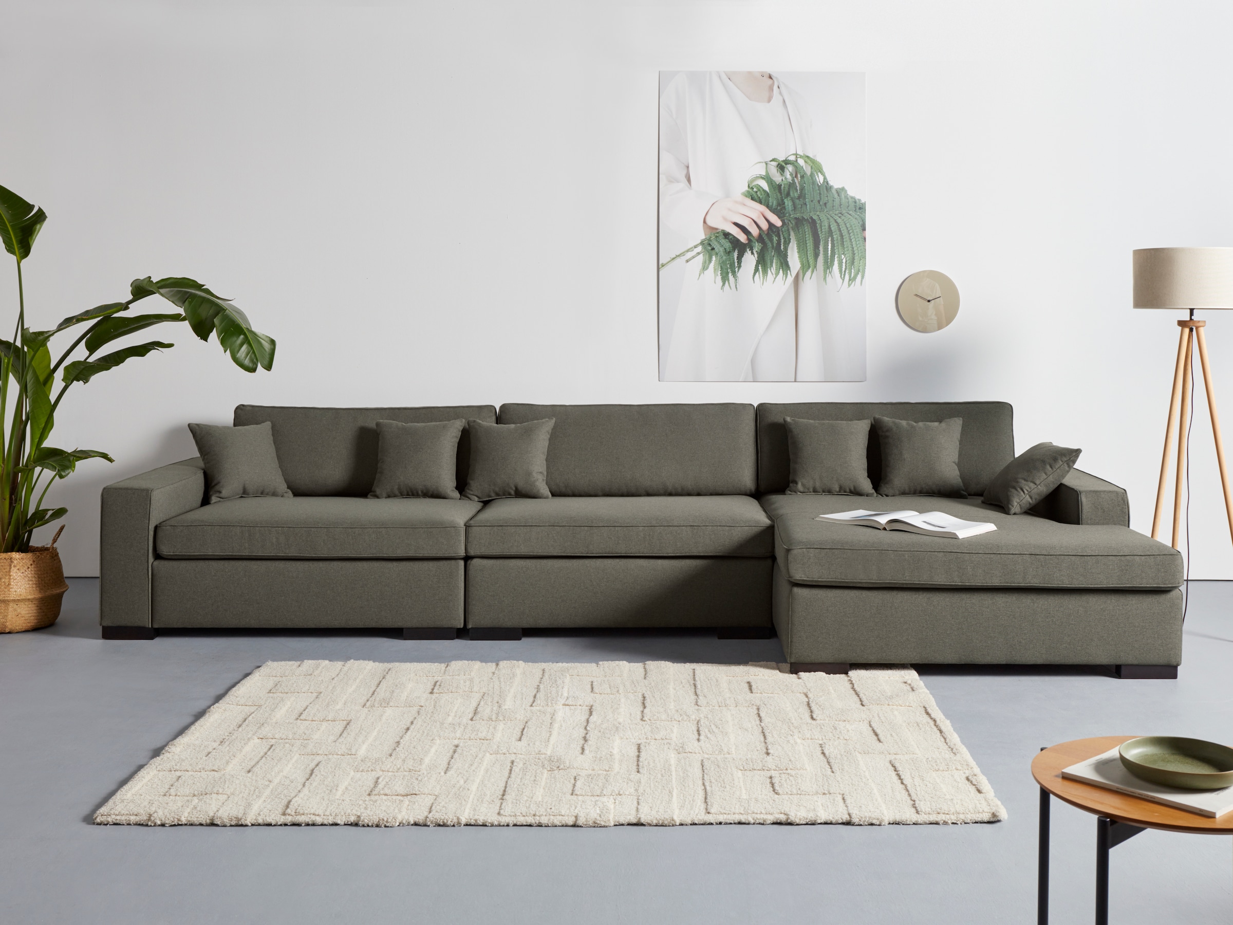 Guido Maria Kretschmer Home&Living Sofa-Eckelement "Skara XXL L-Form", Lounge-Sofa XXL mit Federkern-Polsterung, in viel