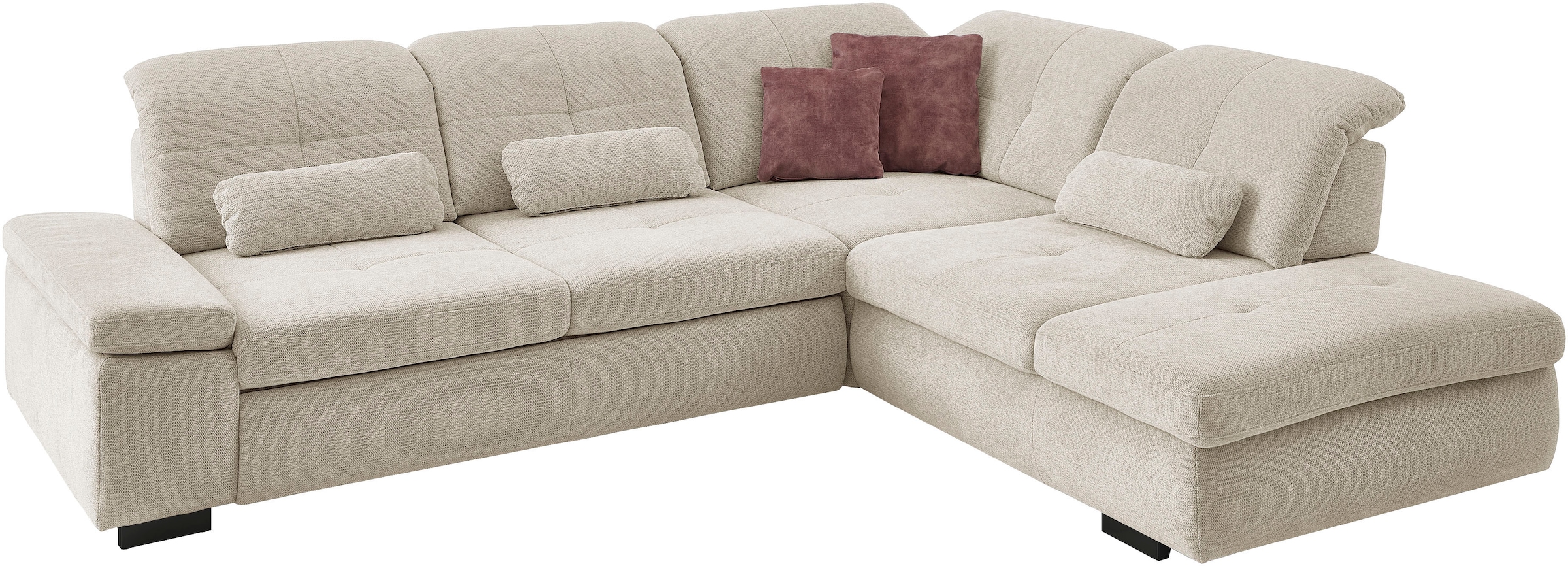 Die PlanBar Ecksofa "MP-IN16012 L-Form Kaltschaum-Polsterung", inkl. Sitzti günstig online kaufen