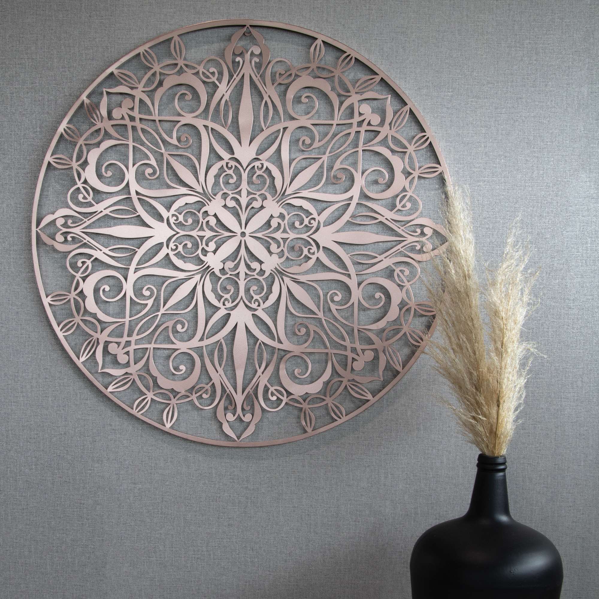 Art for the home Wandbild »Mandala Rund«, (1 St.), Luxus Metal Art Wanddeko