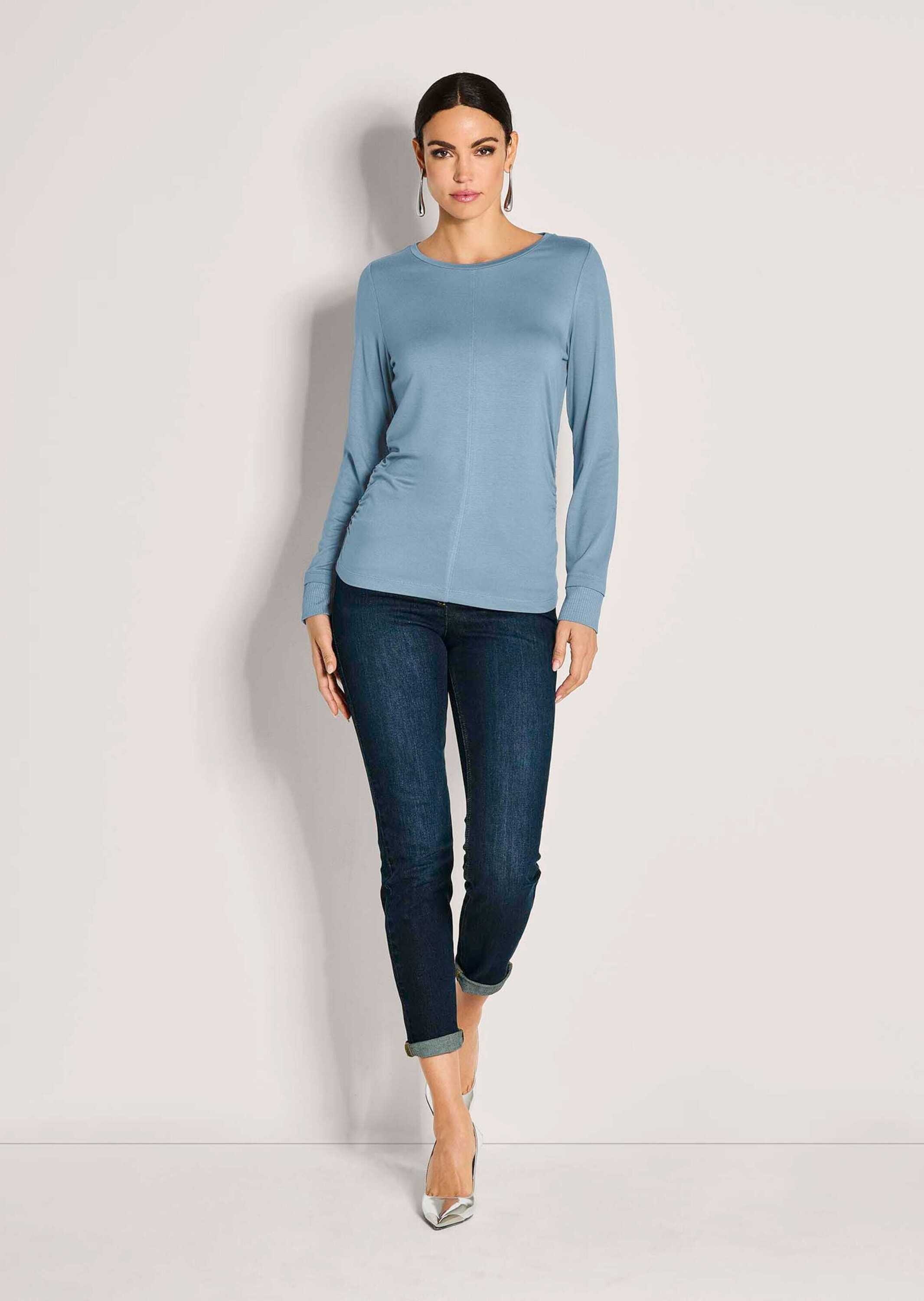 MADELEINE Langarmshirt "Shirt Langarm-Shirt mit gerafften Seiten" Jerseyshi günstig online kaufen