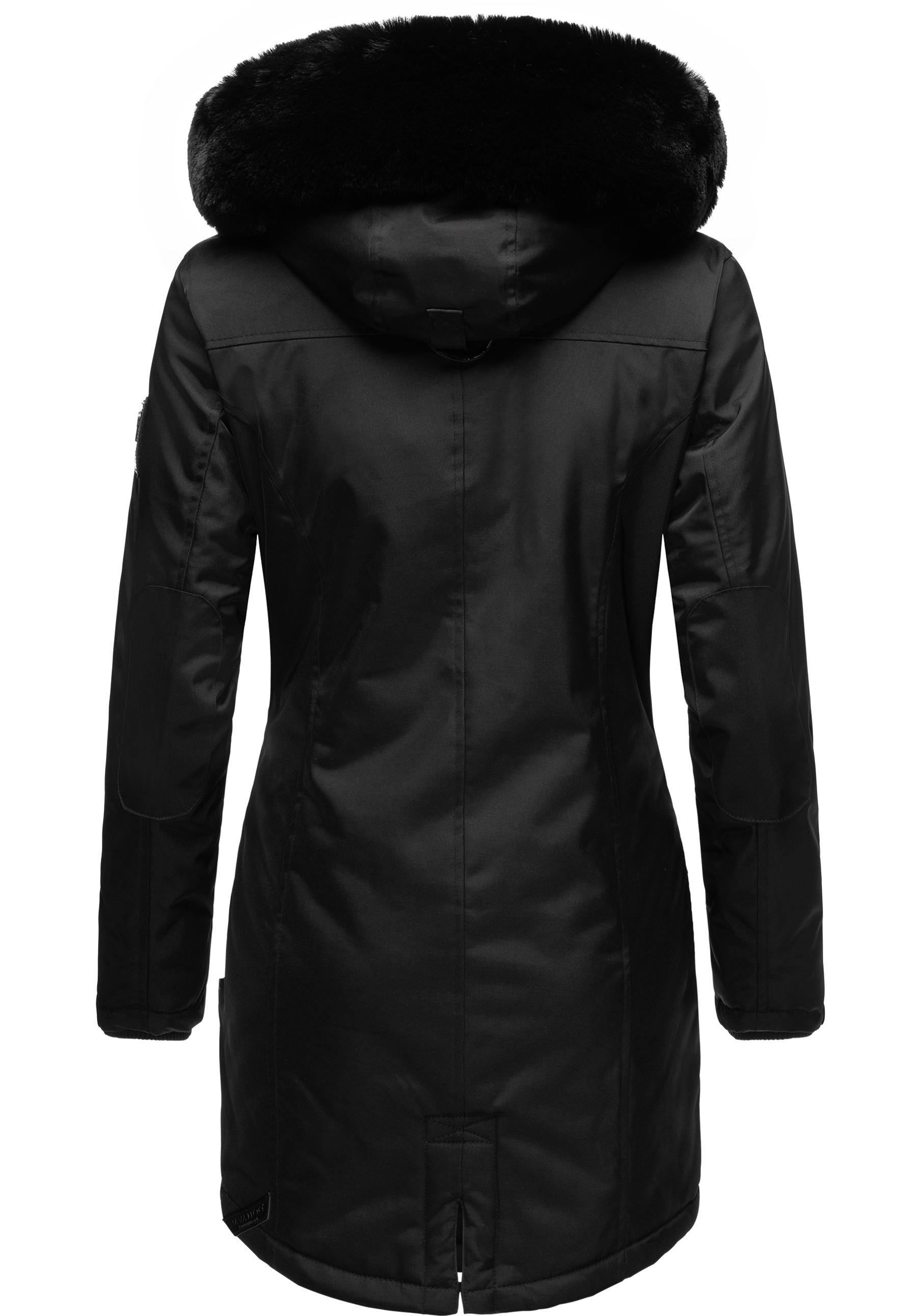 Navahoo Wintermantel »Tiniis«, Parka mit abnehmbarer Kapuze und extra Einkaufstasche