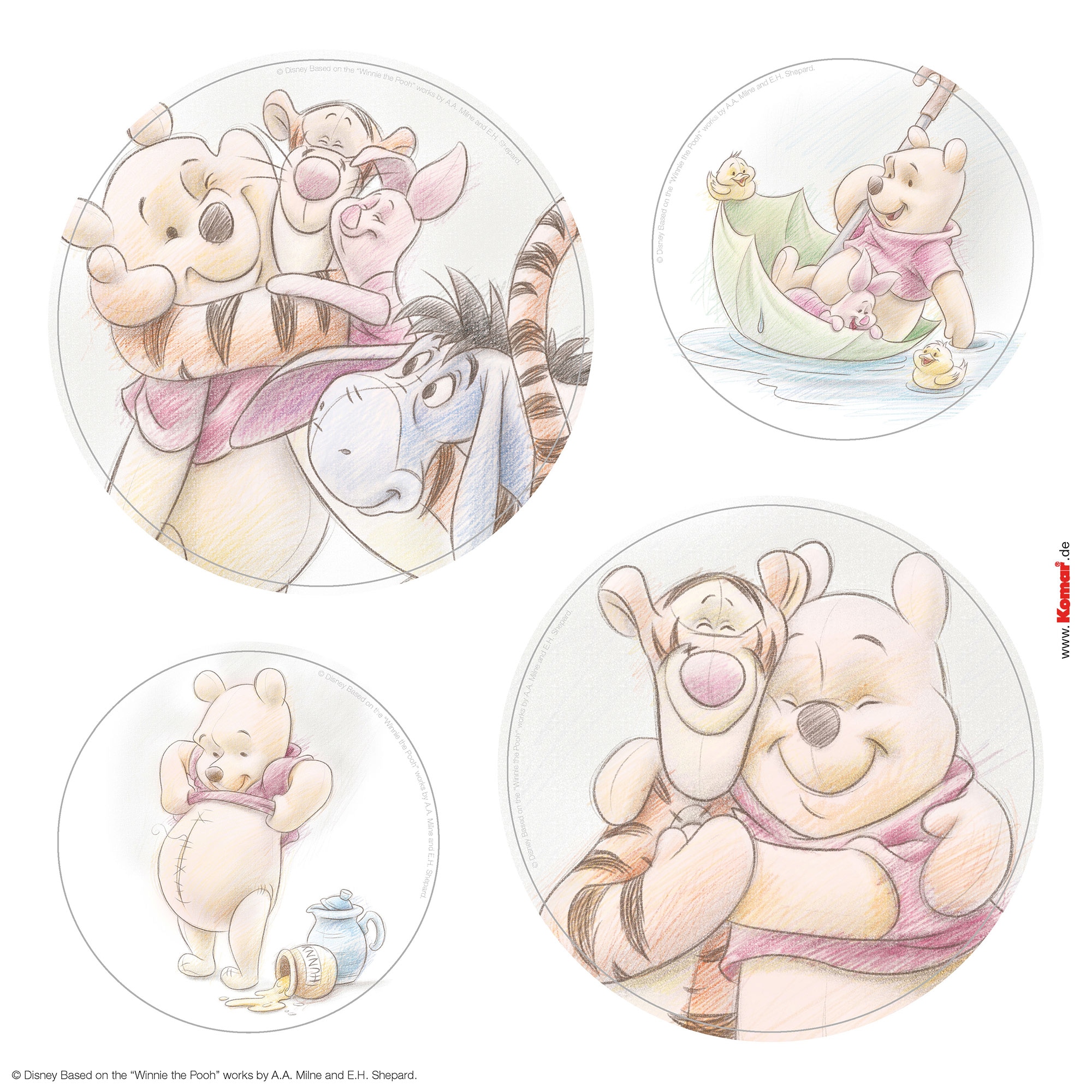 Komar Fensterbild »Fenstersticker - Winnie the Pooh Wonderful - Größe 30 x 30 cm« 31 x 30 cm, 2 Bogen