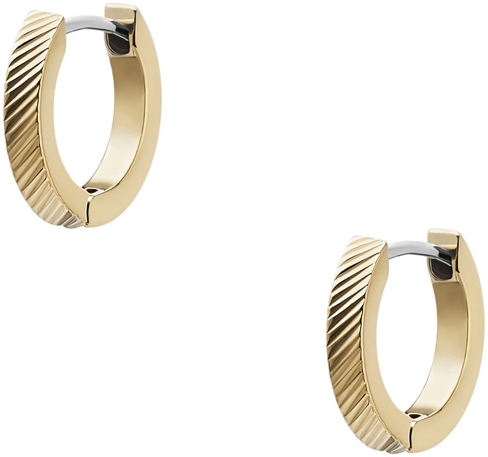 Fossil Paar Creolen »Schmuck Edelstahl Ohrringe Harlow Linear Texture JF04771710 JF04772040«