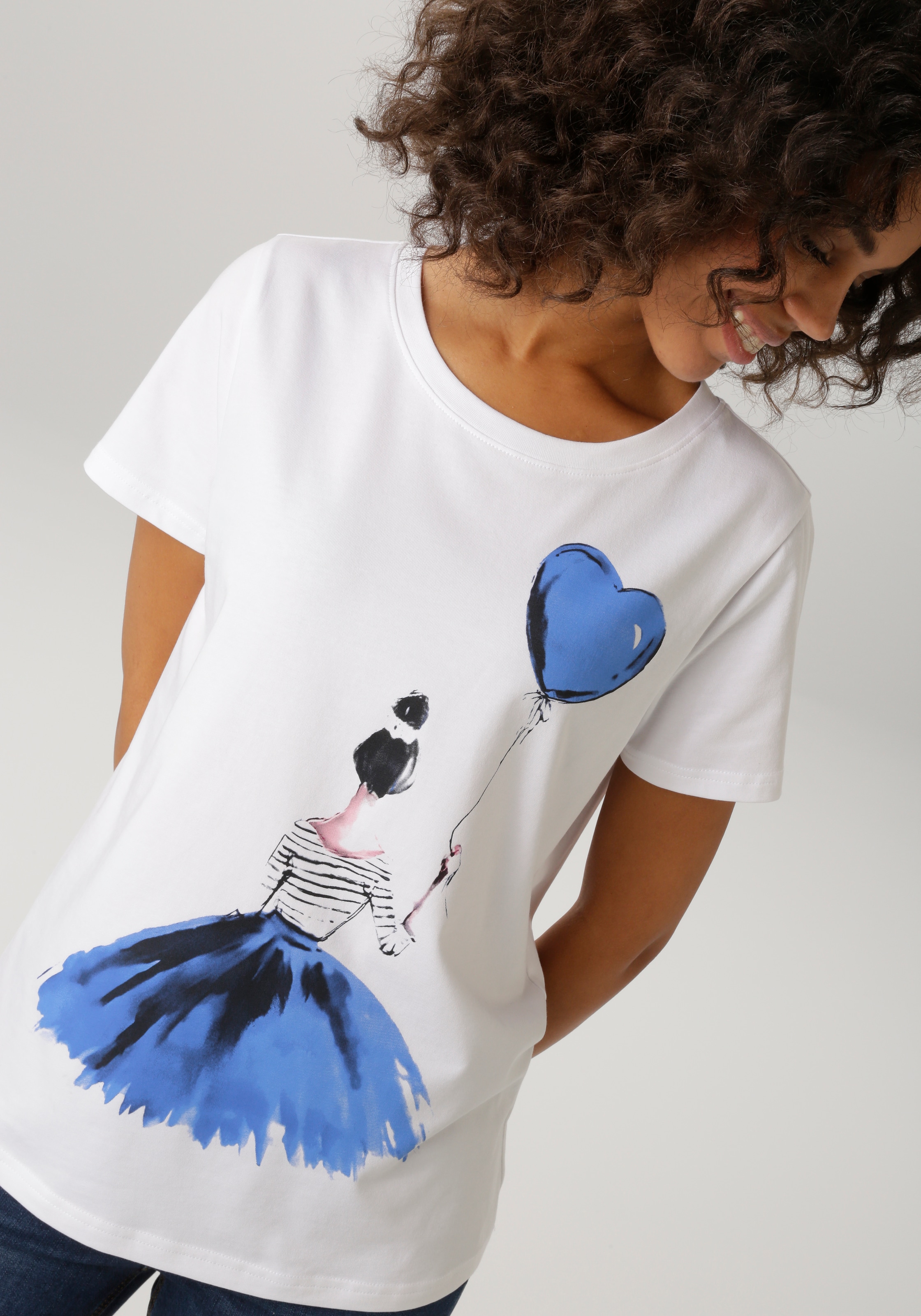 Aniston CASUAL T-Shirt mit ausdrucksvollem Frontprint - NEUE KOLLEKTION